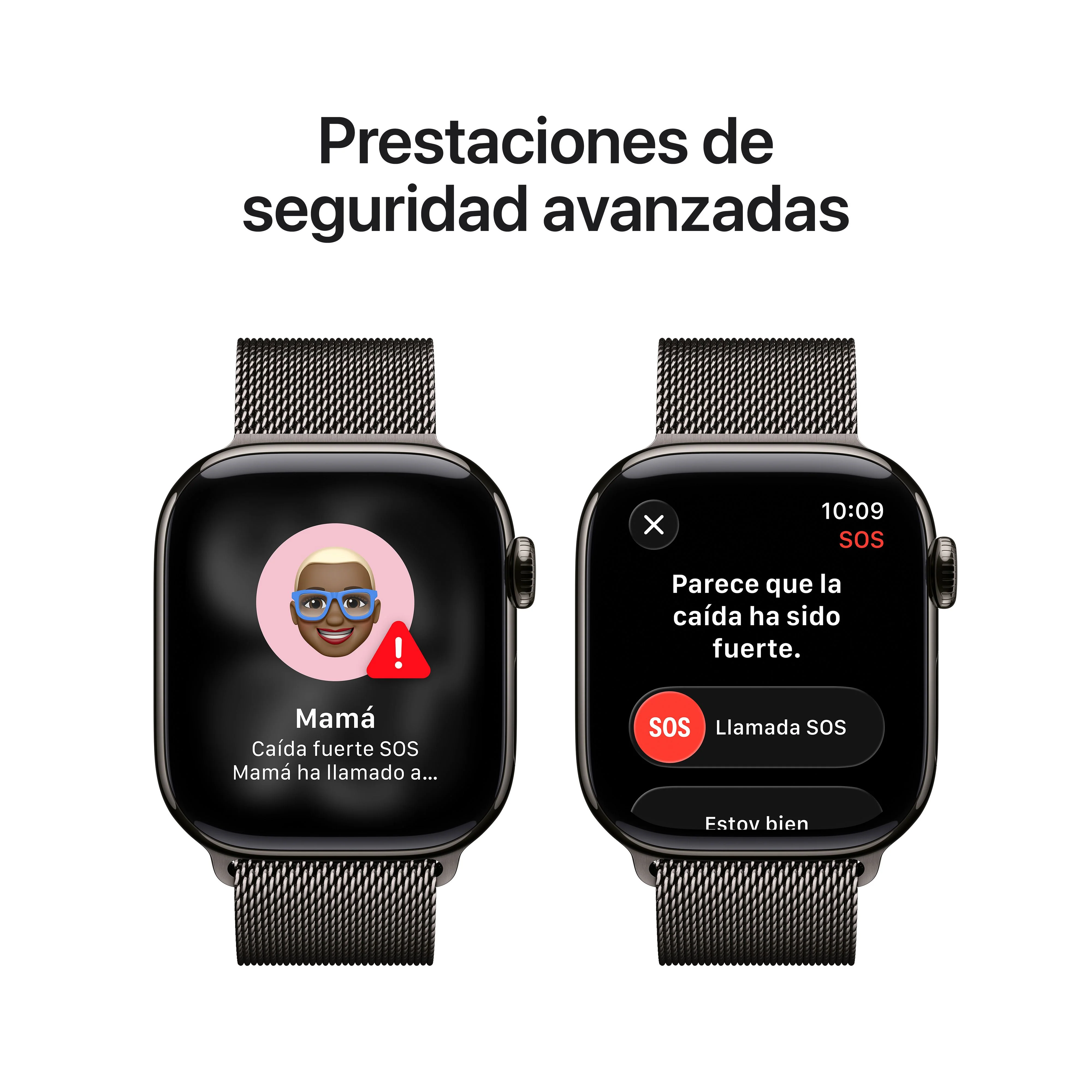 Apple Watch Series 11 (GPS + Cellular) - Caja de titanio en color pizarra de 42 mm - Pulsera Milanese Loop en color pizarra - Image 6