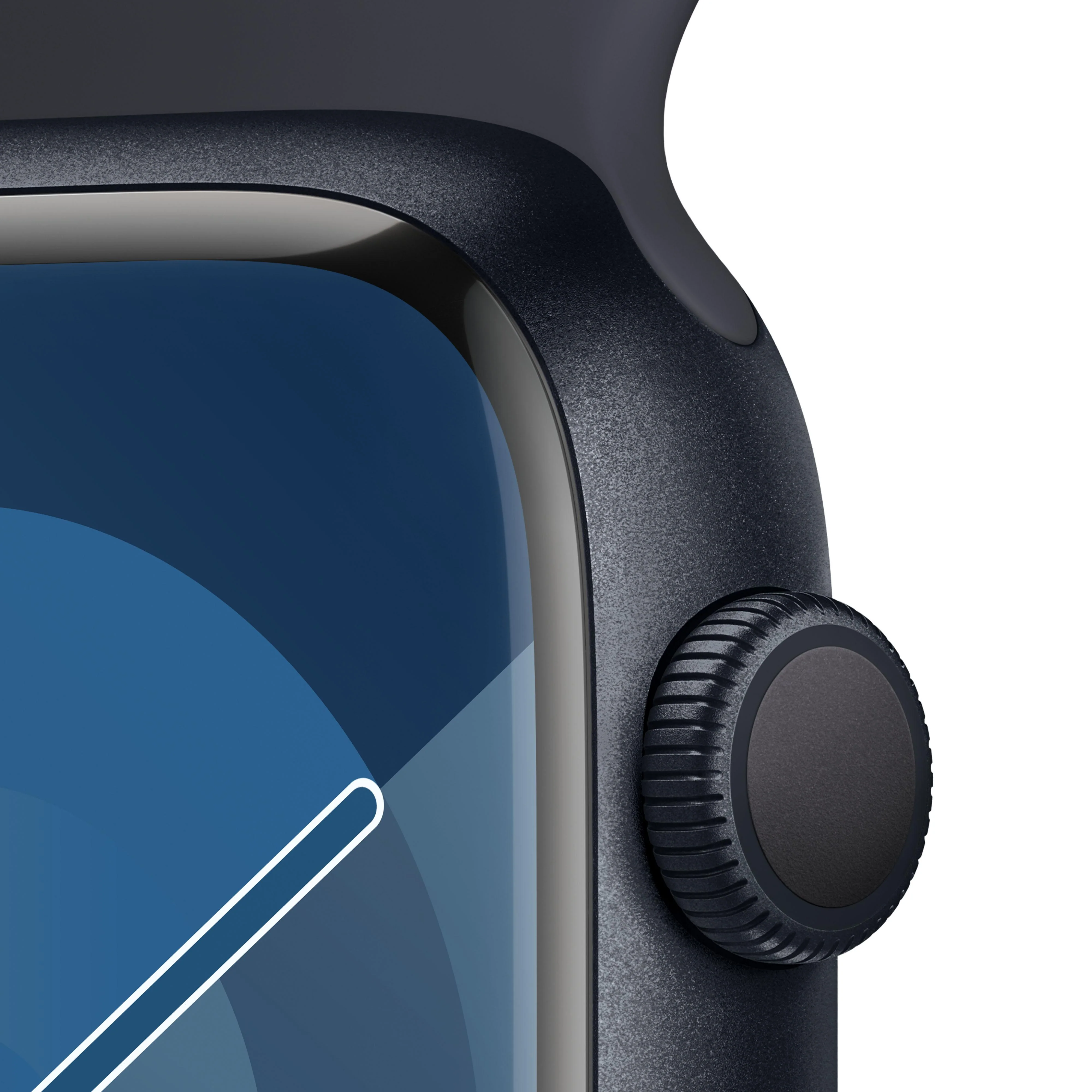 Apple Watch Series 9 (GPS) - Caja de aluminio en color medianoche de 45 mm - Correa deportiva color medianoche - Talla S/M - Image 3