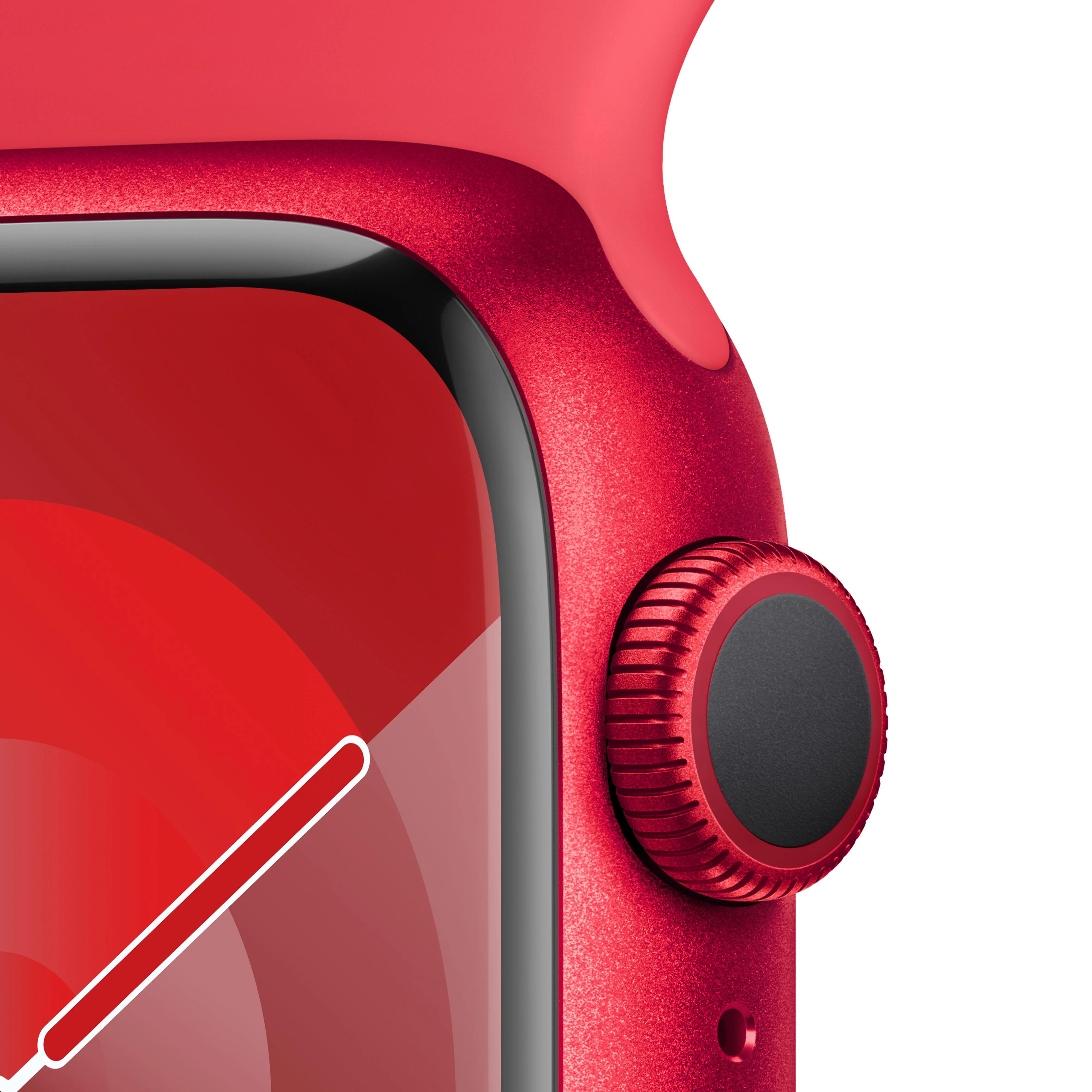 Apple Watch Series 9 (GPS) - Caja de aluminio (PRODUCT)RED de 41 mm - Correa deportiva (PRODUCT)RED - Talla S/M - Image 3