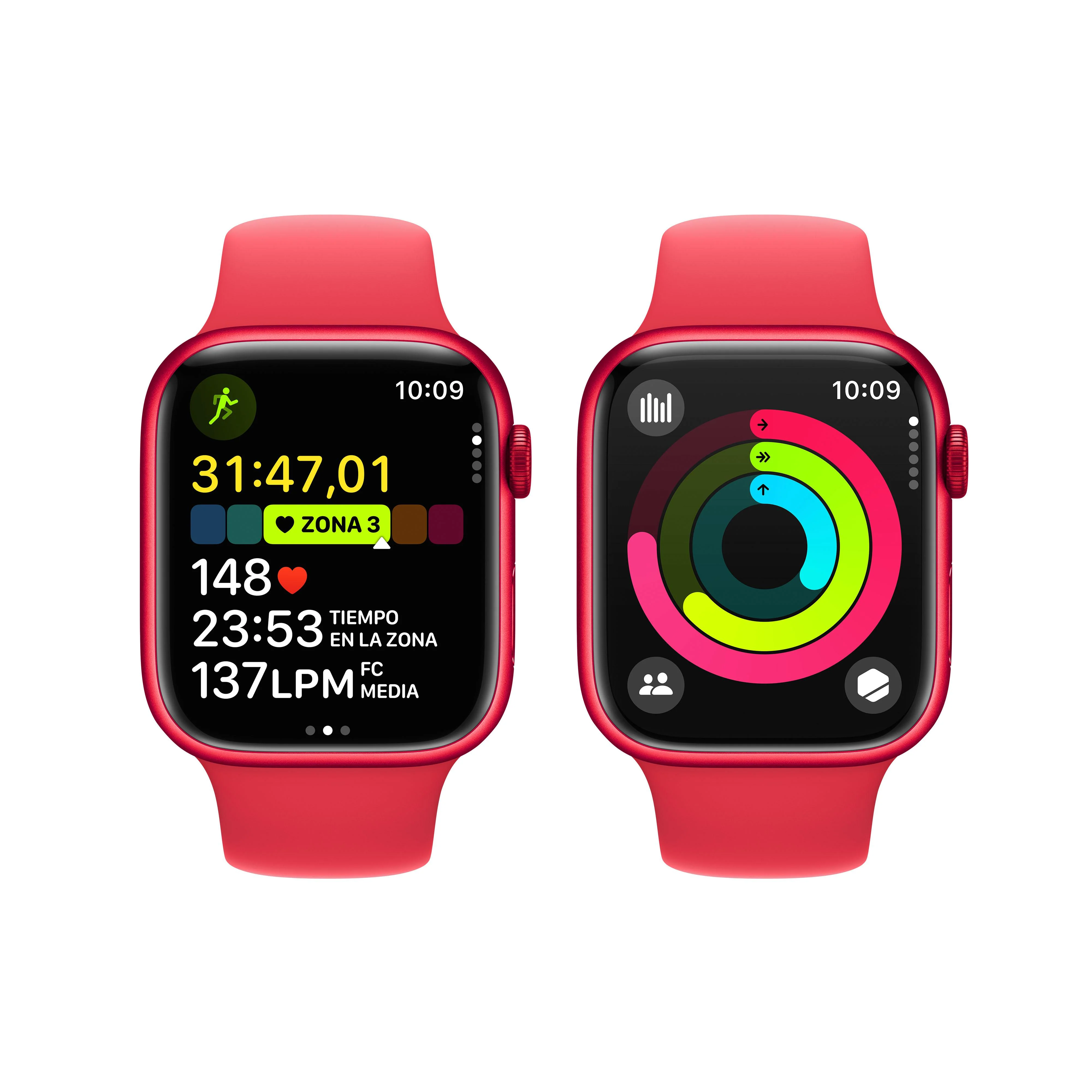 Apple Watch Series 9 (GPS + Cellular) - Caja de aluminio (PRODUCT)RED de 45 mm - Correa deportiva (PRODUCT)RED - Talla M/L - Image 8
