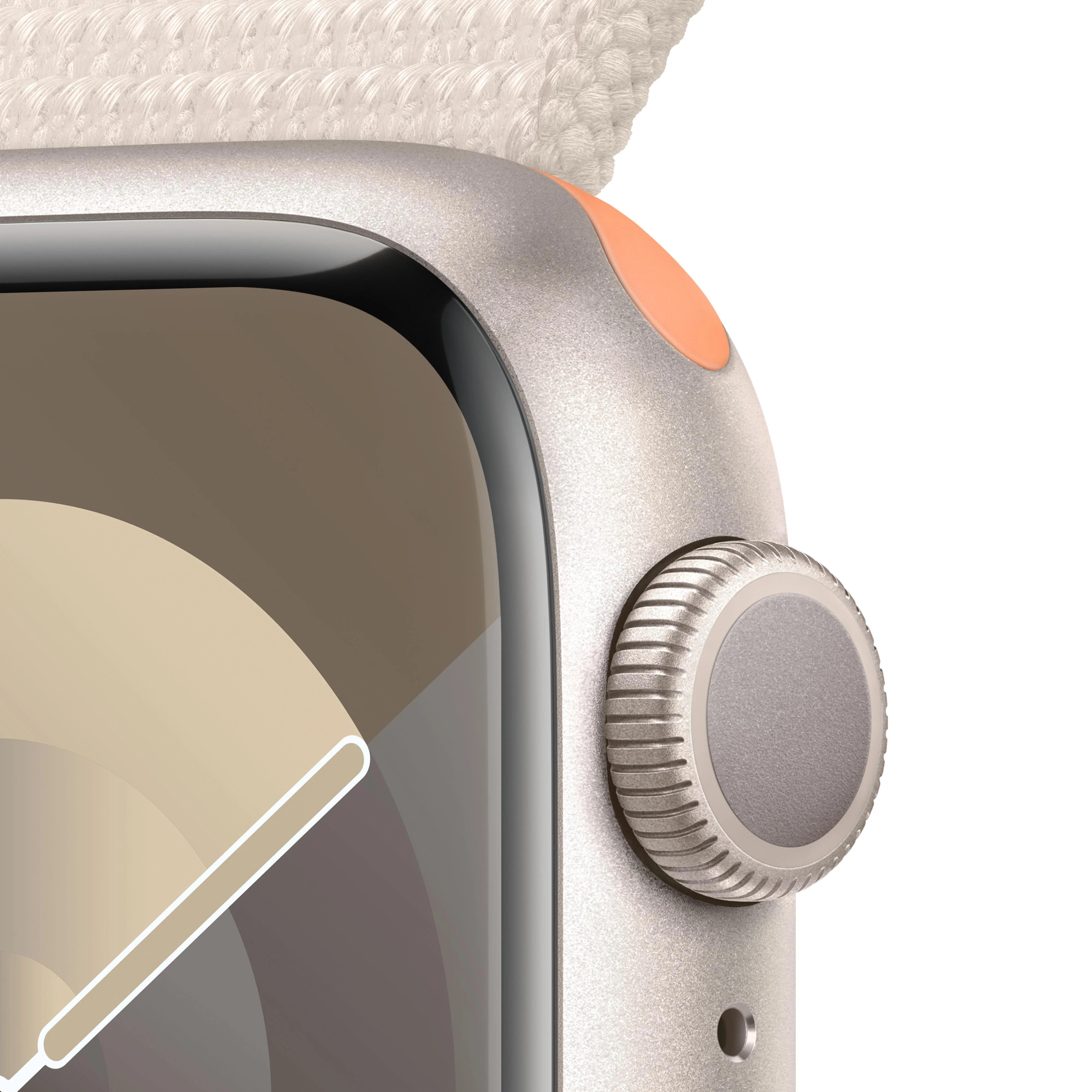 Apple Watch Series 9 (GPS) - Caja de aluminio en blanco estrella de 41 mm - Correa Loop deportiva blanco estrella - Image 3