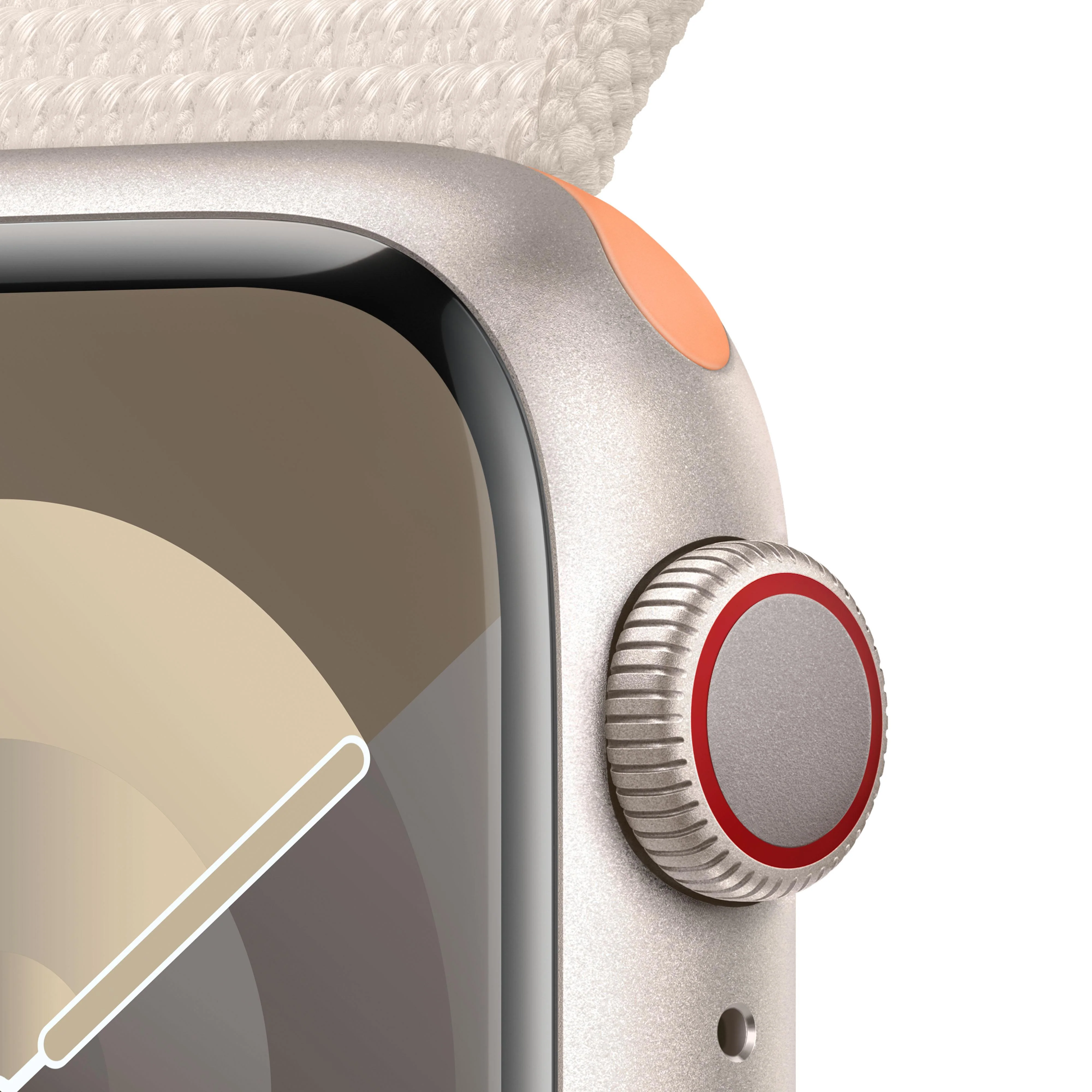 Apple Watch Series 9 (GPS + Cellular) - Caja de aluminio en blanco estrella de 41 mm - Correa Loop deportiva blanco estrella - Image 3