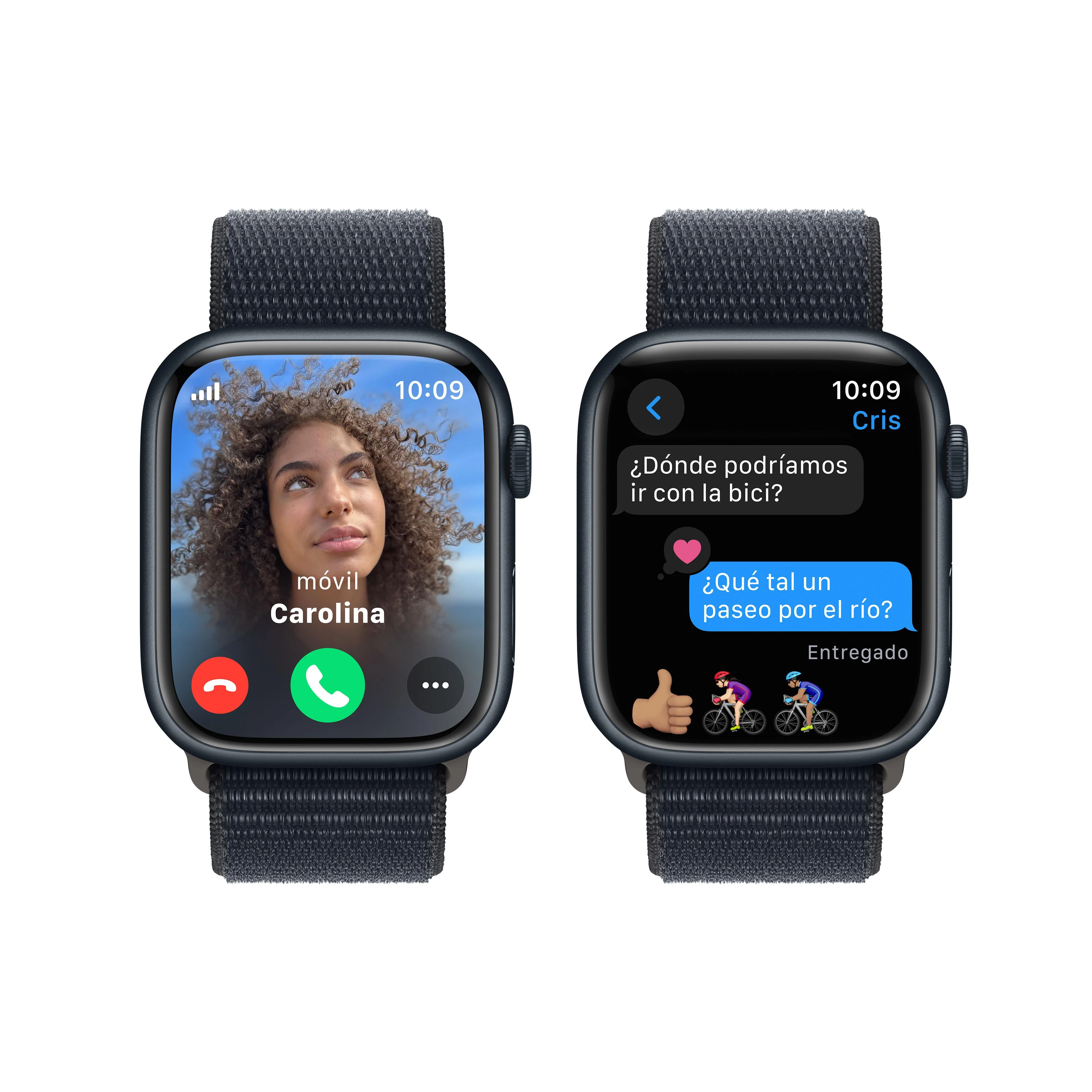 Apple Watch Series 9 (GPS + Cellular) - Caja de aluminio en color medianoche de 45 mm - Correa Loop deportiva color medianoche - Image 6