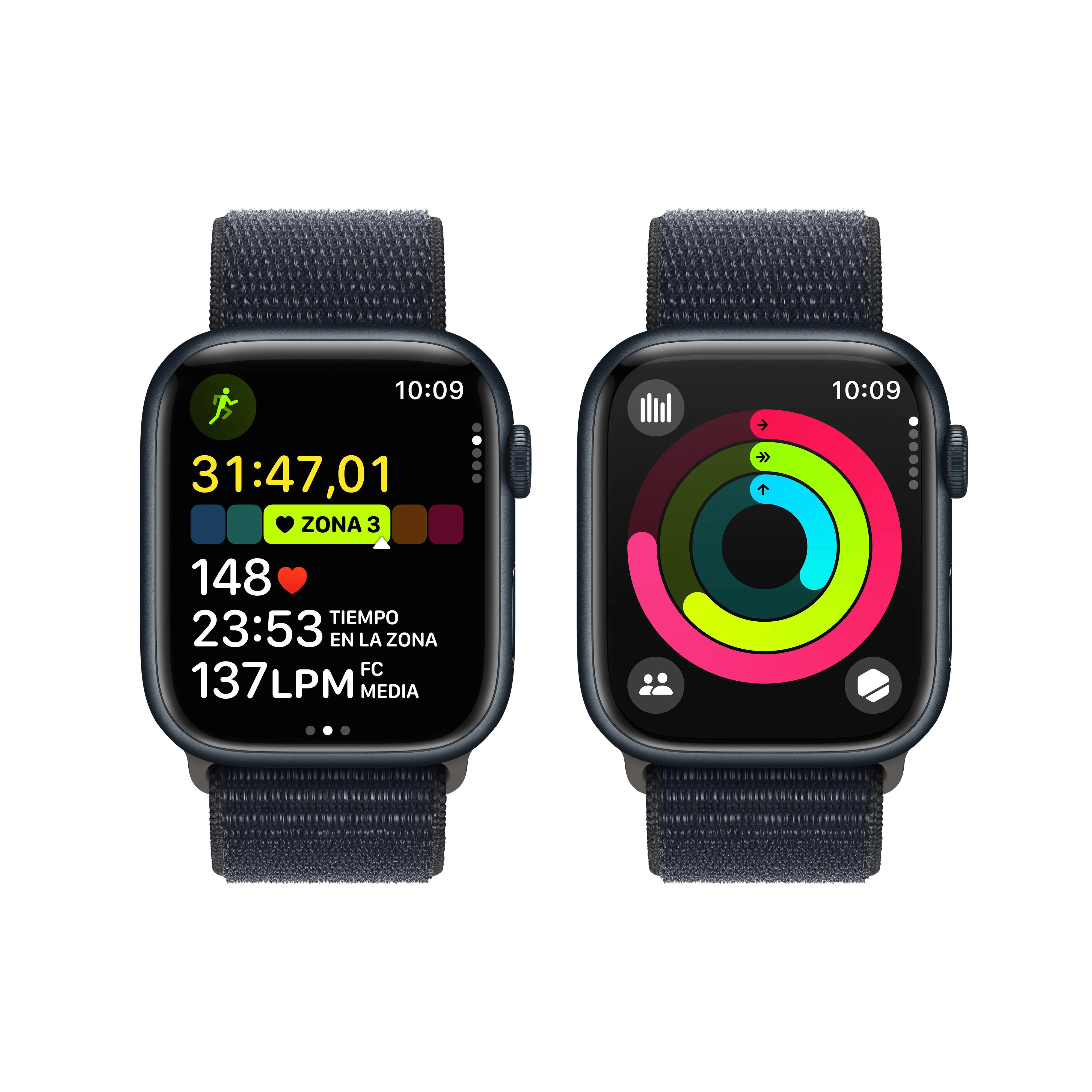 Apple Watch Series 9 (GPS + Cellular) - Caja de aluminio en color medianoche de 45 mm - Correa Loop deportiva color medianoche - Image 8