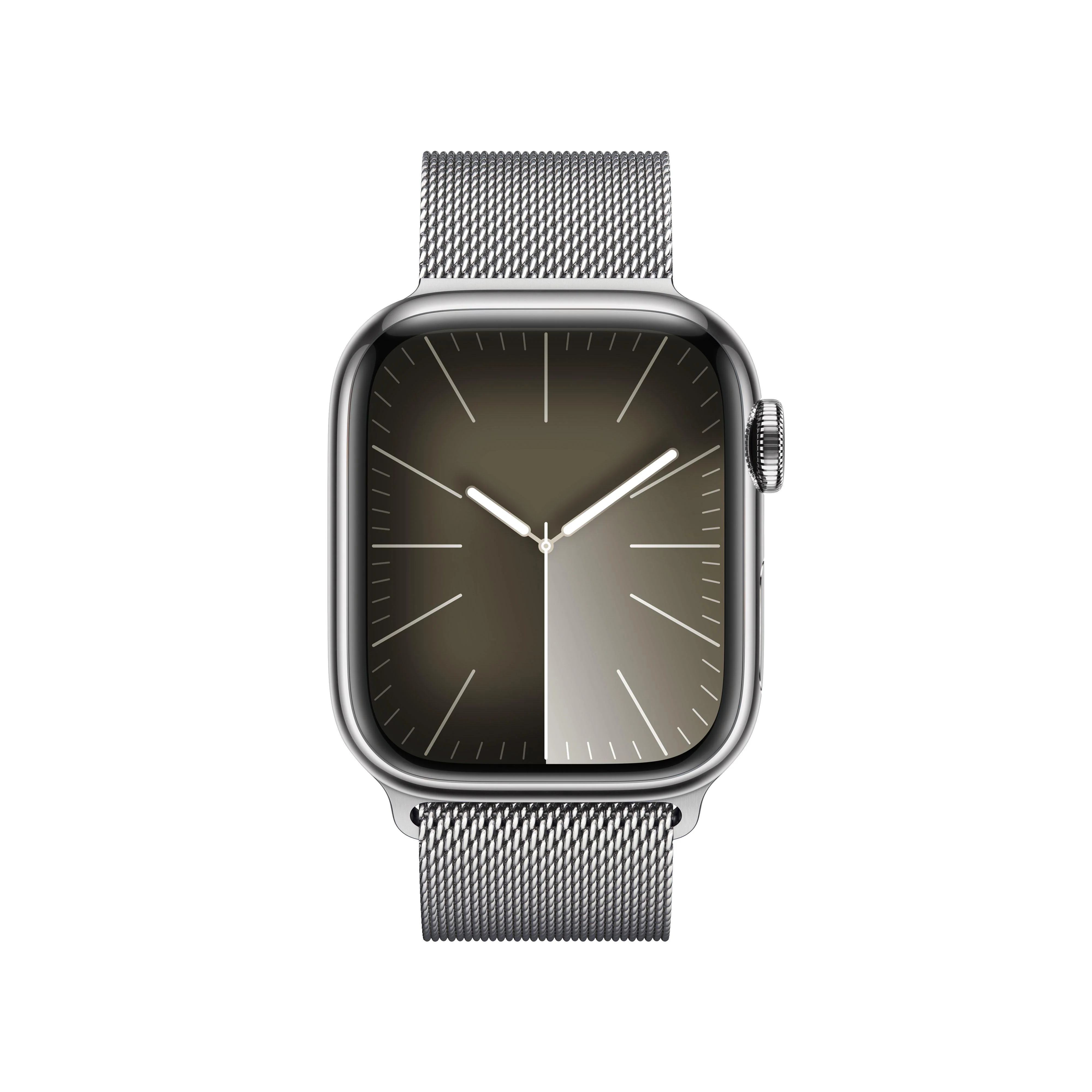 Apple Watch Series 9 (GPS + Cellular) - Caja de acero inoxidable en plata de 41 mm - Pulsera Milanese Loop en plata - Image 2