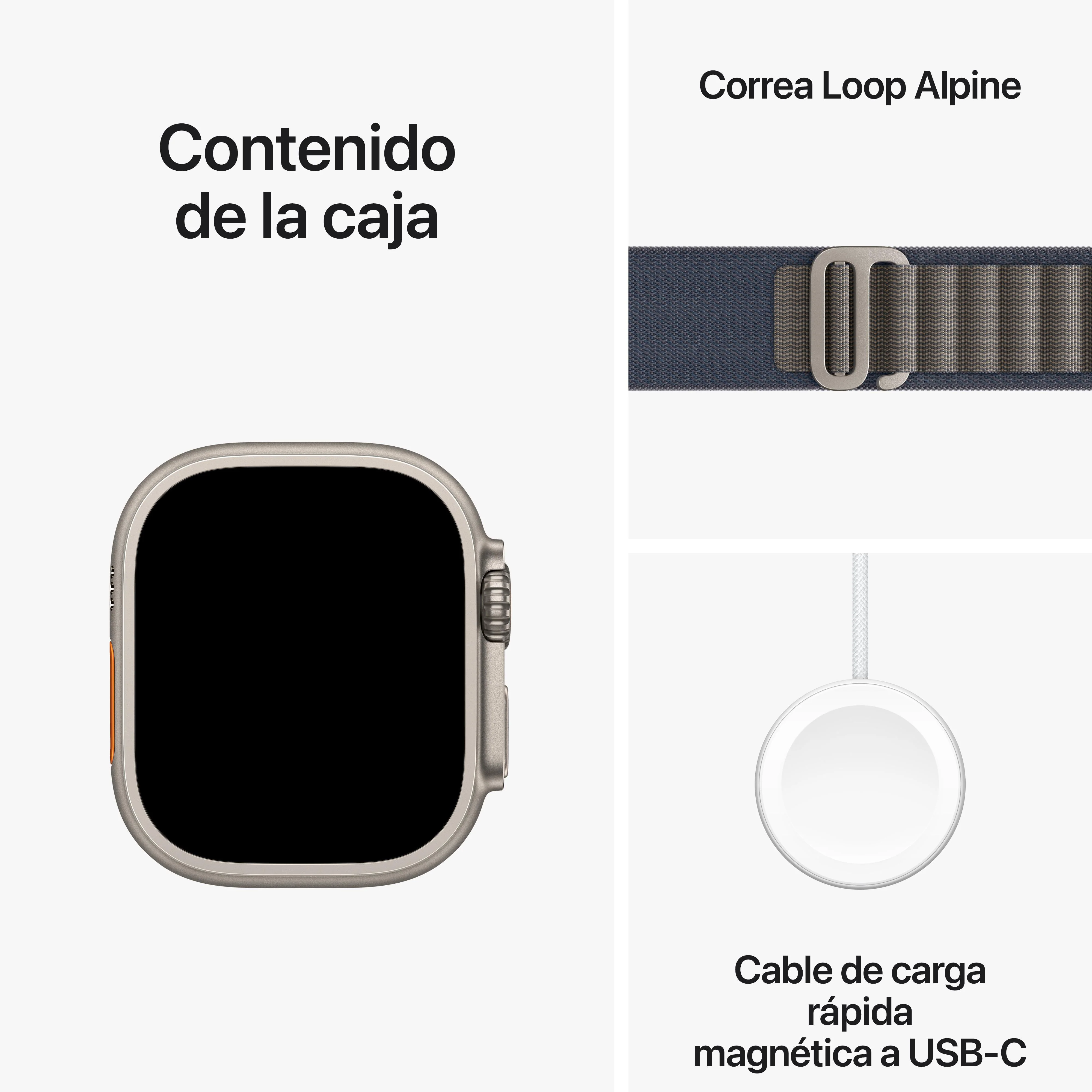Apple Watch Ultra 2 (GPS + Cellular) - Caja de titanio de 49 mm - Correa Loop Alpine azul - Talla M - Image 9
