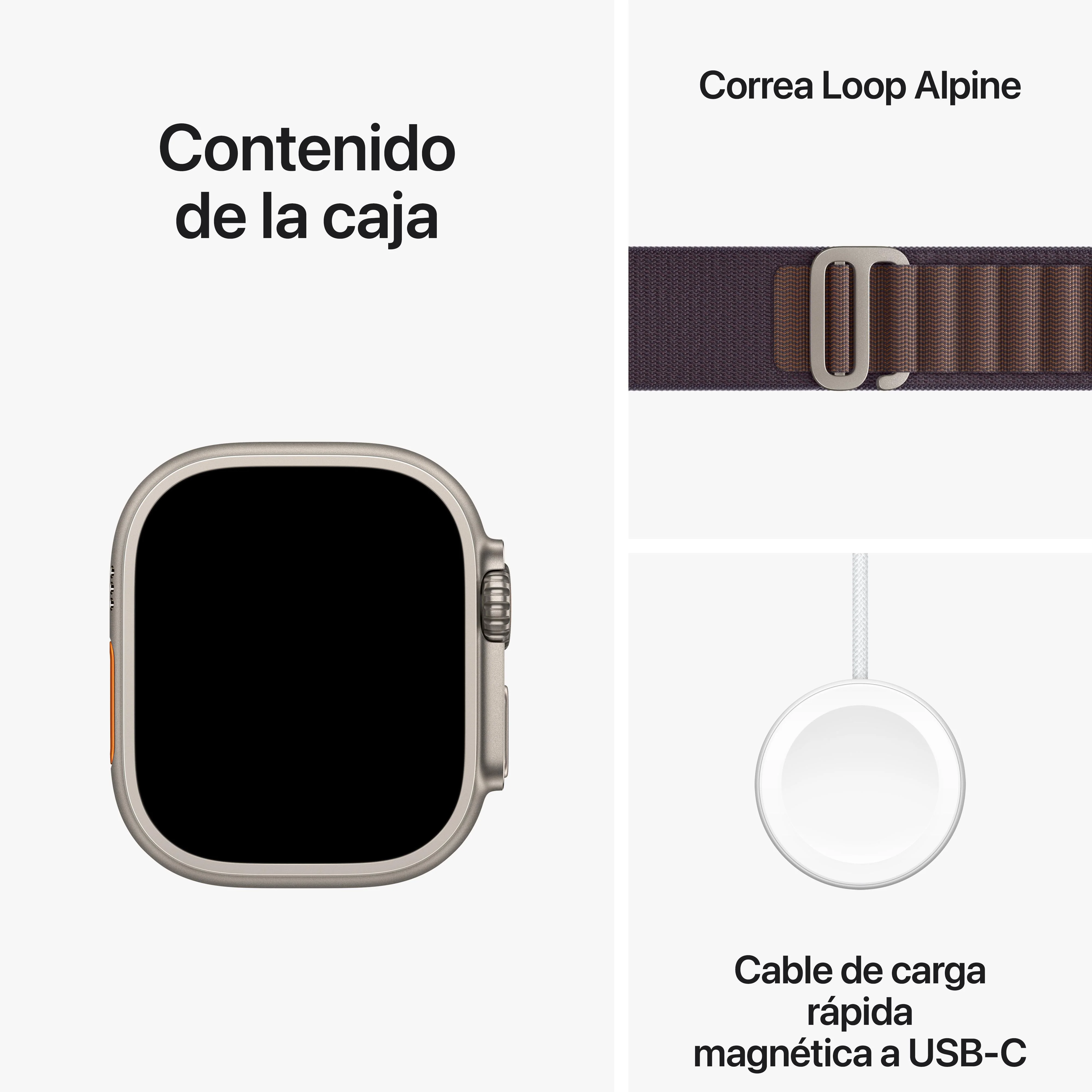 Apple Watch Ultra 2 (GPS + Cellular) - Caja de titanio de 49 mm - Correa Loop Alpine índigo - Talla S - Image 9