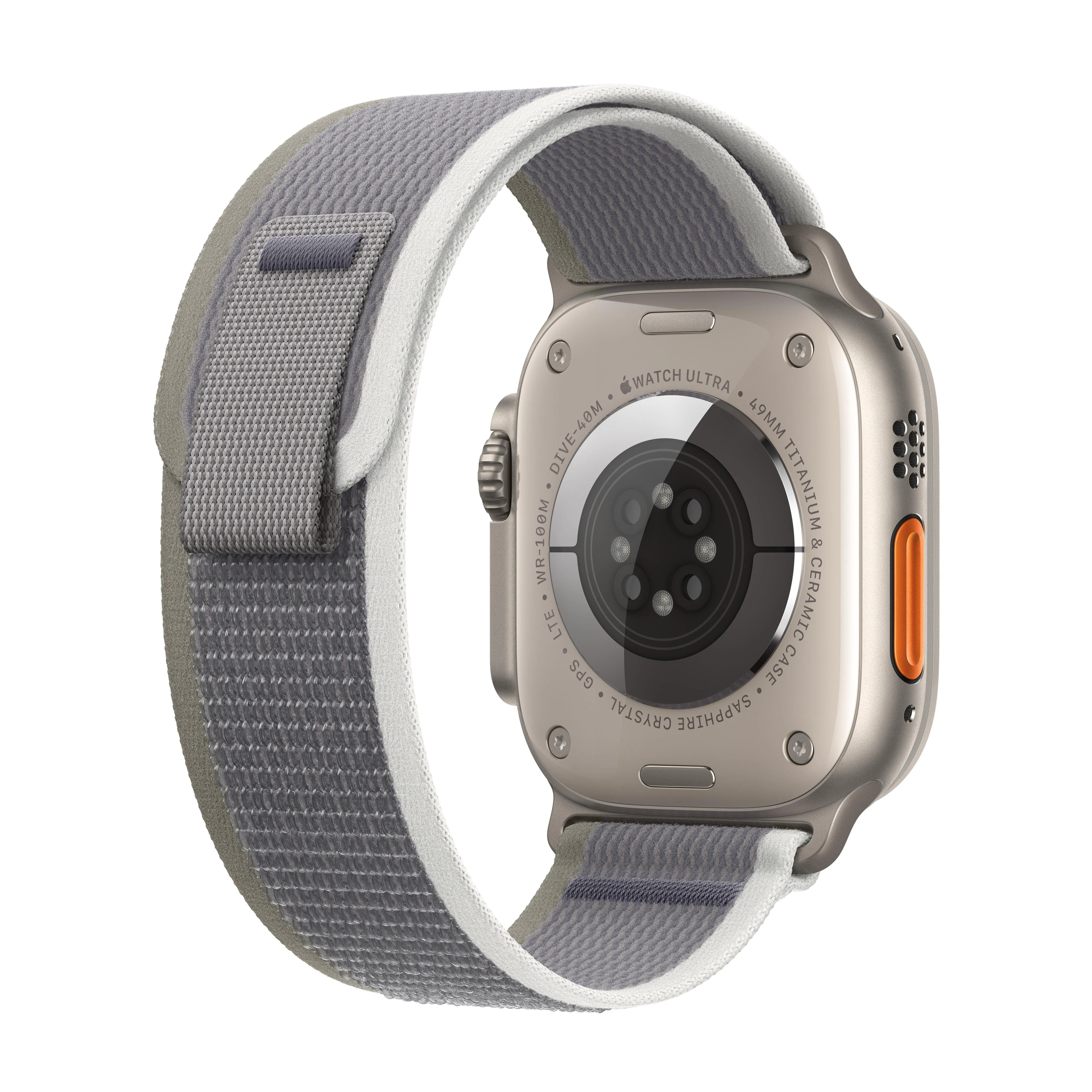 Apple Watch Ultra 2 (GPS + Cellular) - Caja de titanio de 49 mm - Correa Loop Trail verde/gris - Talla M/L - Image 3