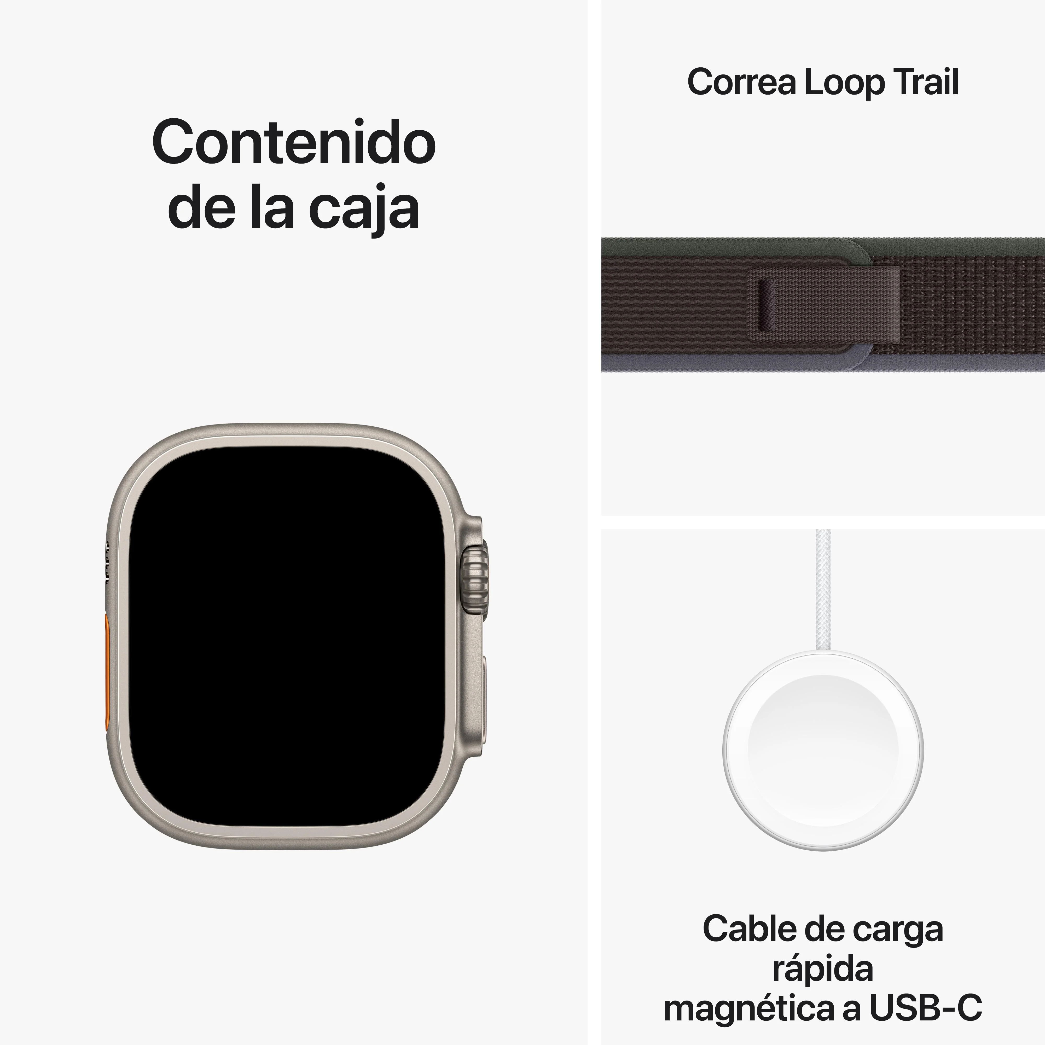 Apple Watch Ultra 2 (GPS + Cellular) - Caja de titanio de 49 mm - Correa Loop Trail azul/negra - Talla M/L - Image 9