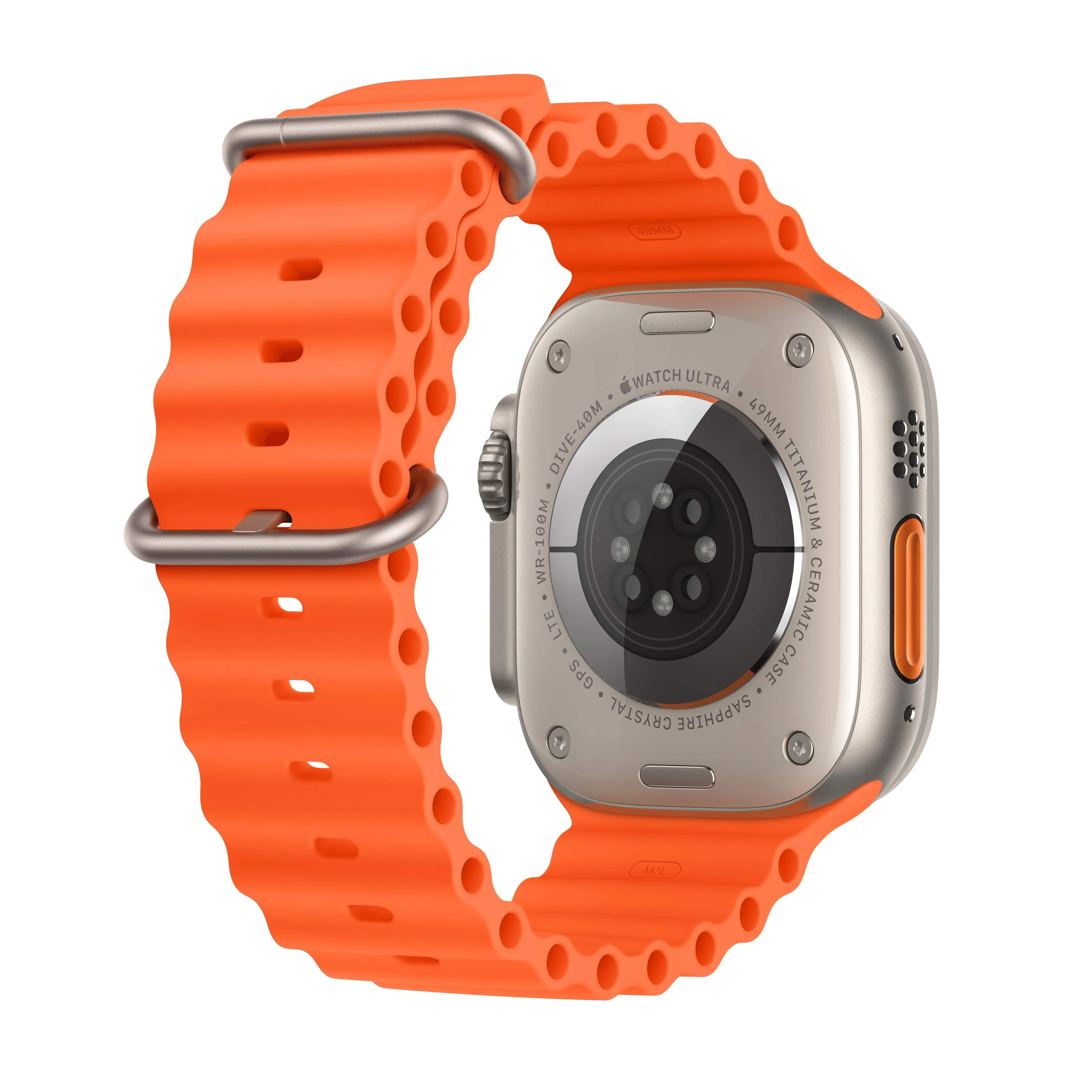 Apple Watch Ultra 2 (GPS + Cellular) - Caja de titanio de 49 mm - Correa Ocean naranja - Image 3