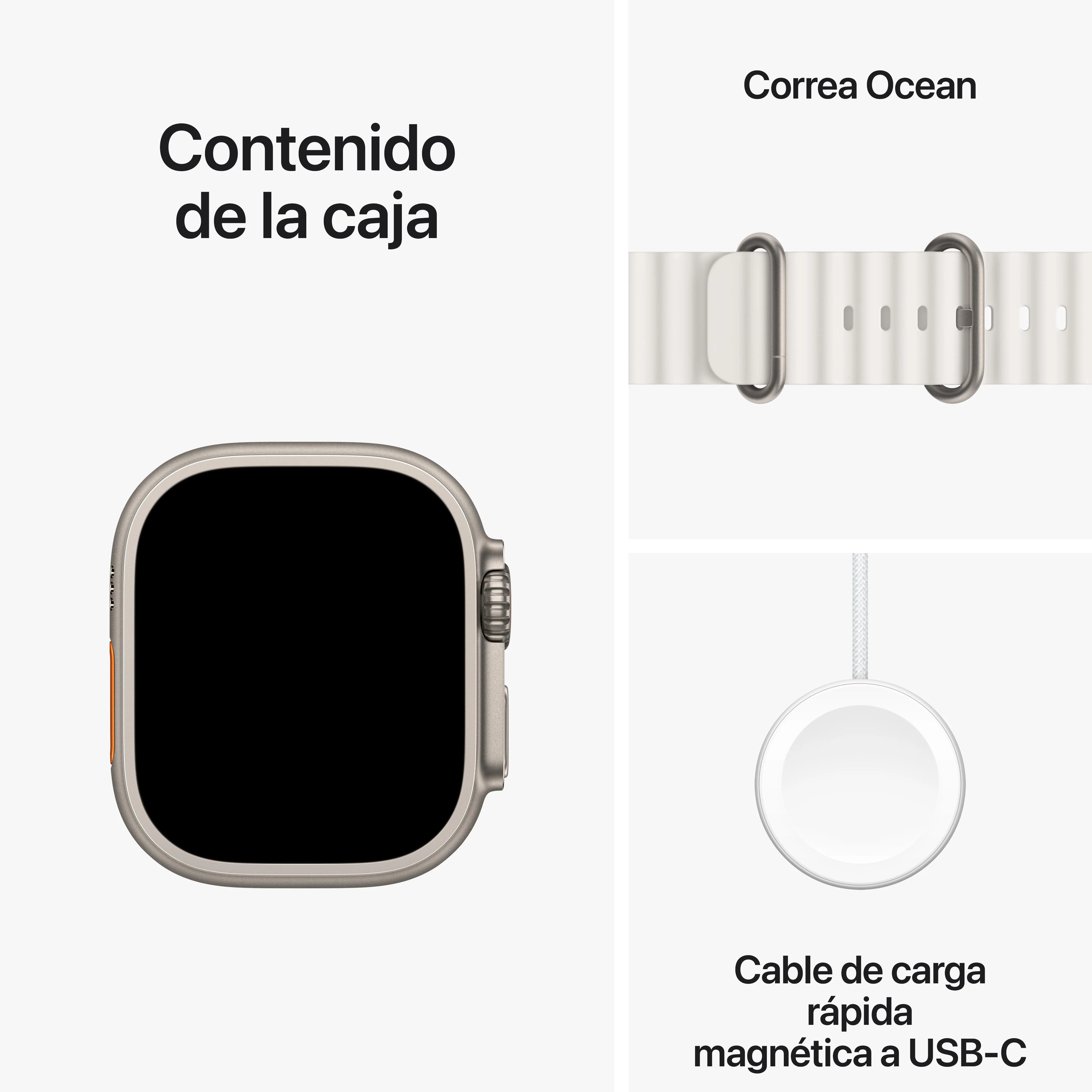 Apple Watch Ultra 2 (GPS + Cellular) - Caja de titanio de 49 mm - Correa Ocean blanca - Image 9