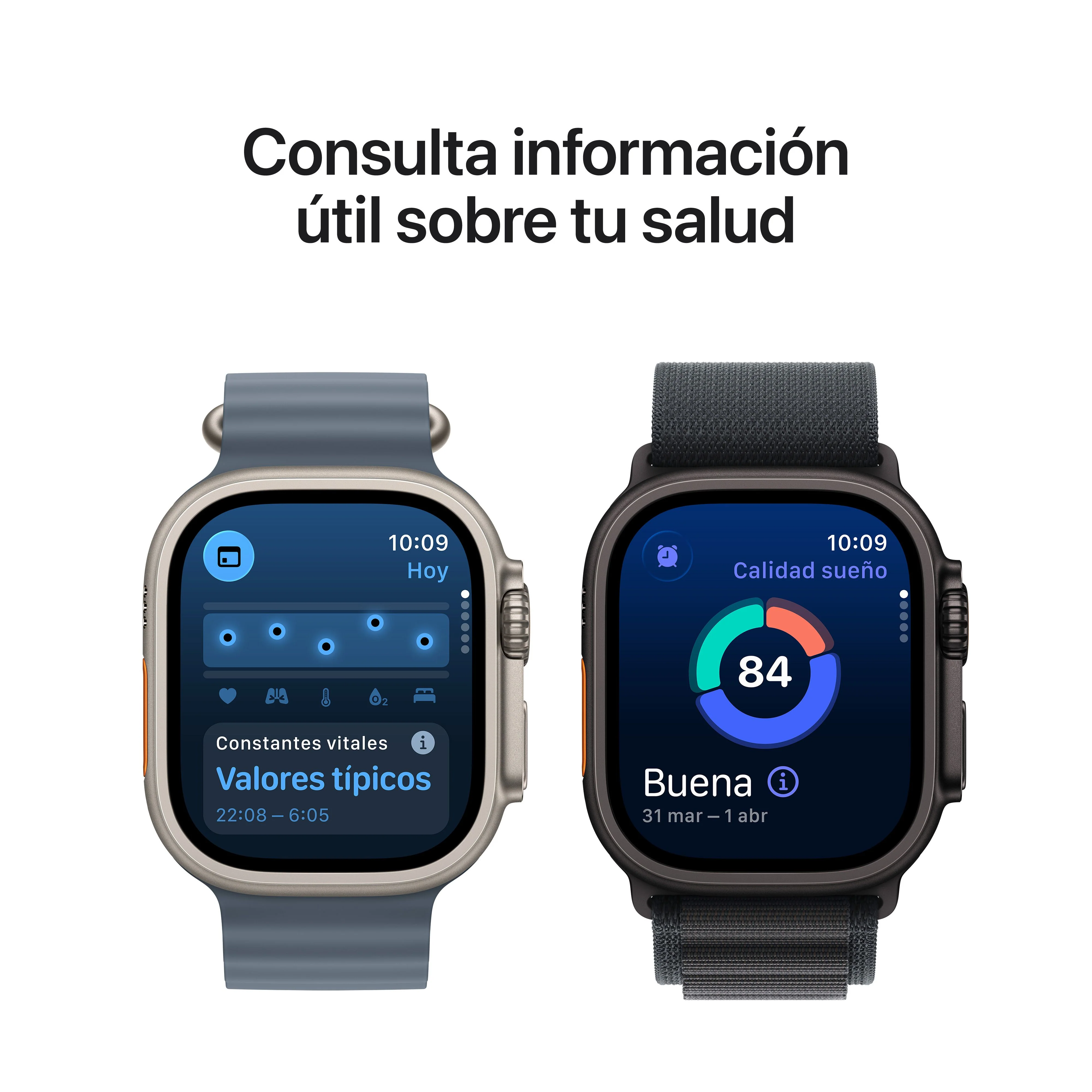 Apple Watch Ultra 3 (GPS + Cellular) - Caja de titanio natural de 49 mm - Correa Loop Trail azul/azul brillante - Talla M/L - Image 7