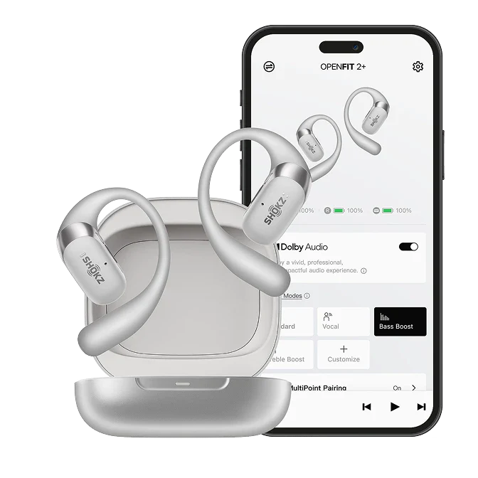 Auriculares deportivos Open Fit 2+ de Shokz - Gris - Image 5