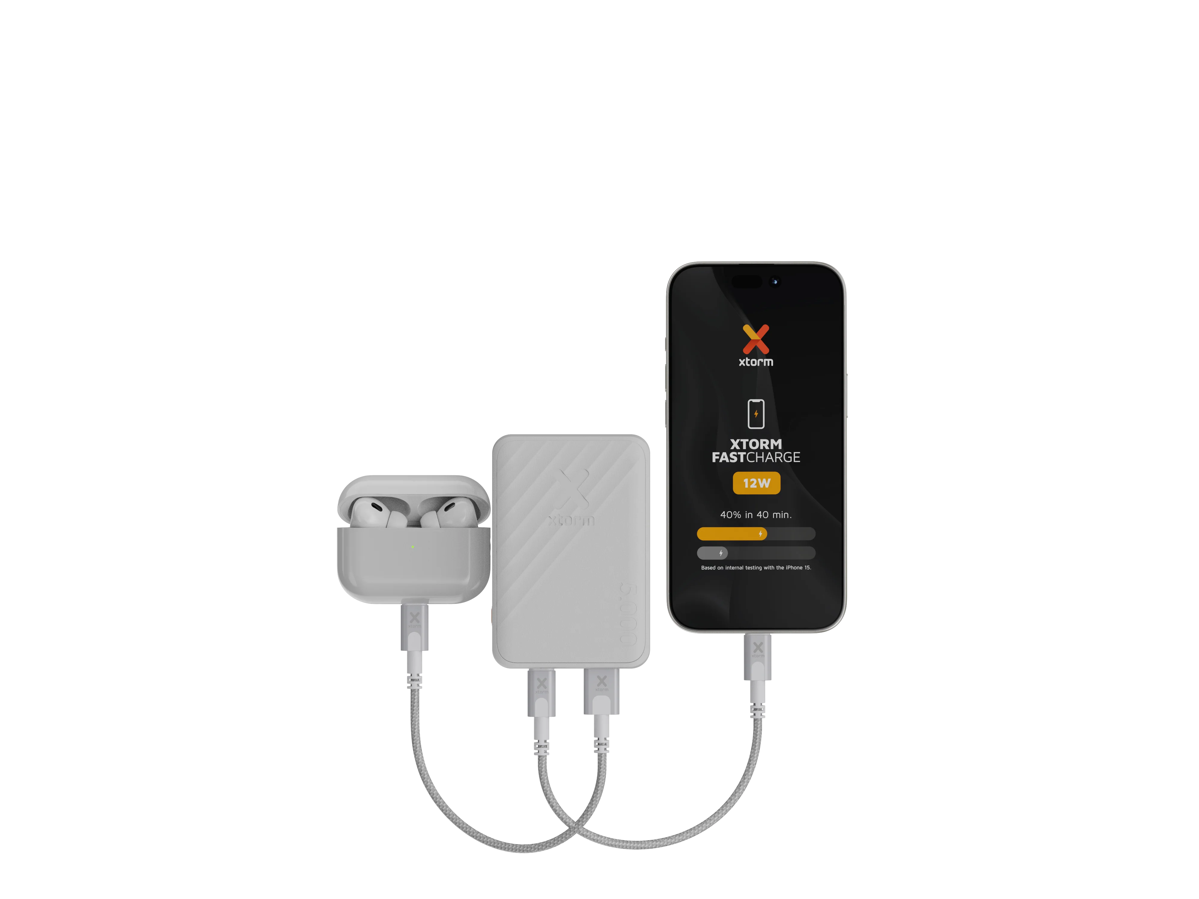 Batería externa de 5.000 mAh Go2 de Xtorm - Blanco - Image 5