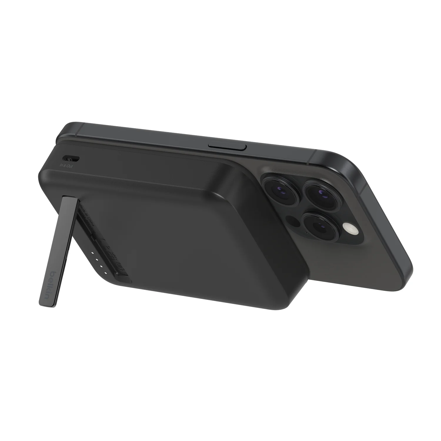 Batería externa de 10,000 mAh Qi2 MagSafe con soporte de Belkin - Negro - Image 7