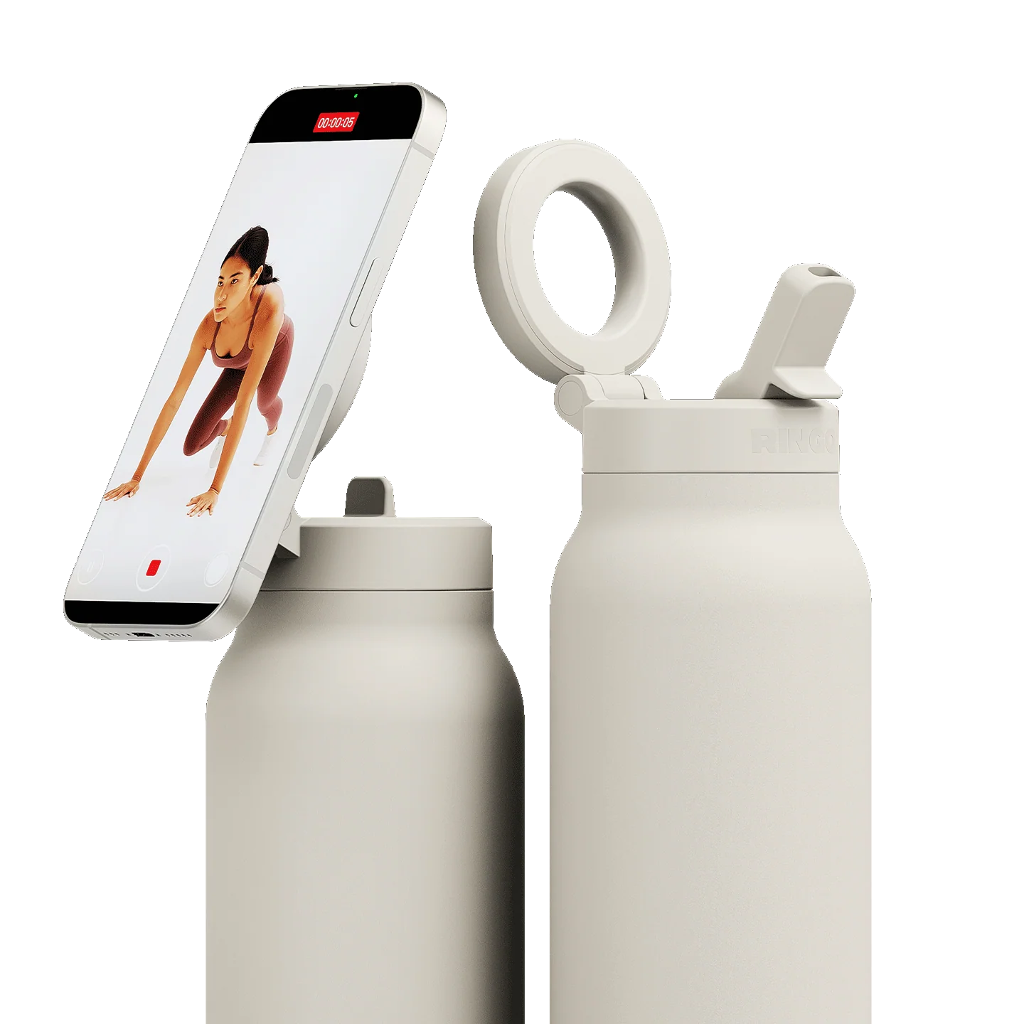 Botella 710 ml con soporte para Magsafe de Ringo - Marfil - Image 10