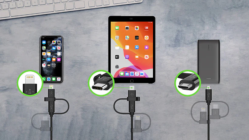 Cable BOOST↑CHARGE de USB-A con Conexión Universal (1 m) de Belkin - Negro - Image 7