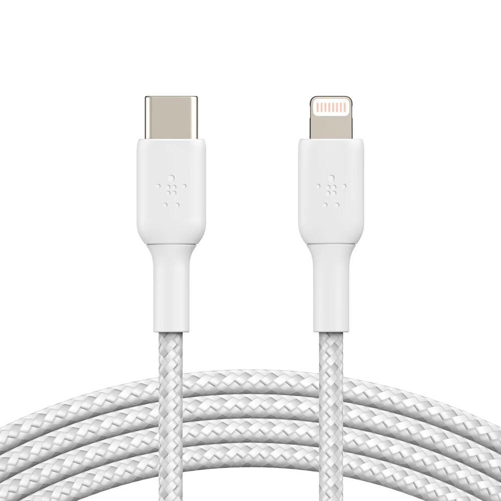 Cable BOOST↑CHARGE de USB-A a Lightning Trenzado (1 m) de Belkin - Blanco - Image 4