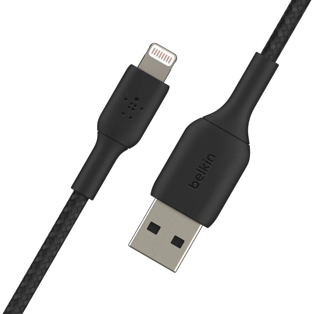 Cable de carga lightning a USB-A trenzado BOOST↑CHARGE™ de Belkin - Negro - Image 2