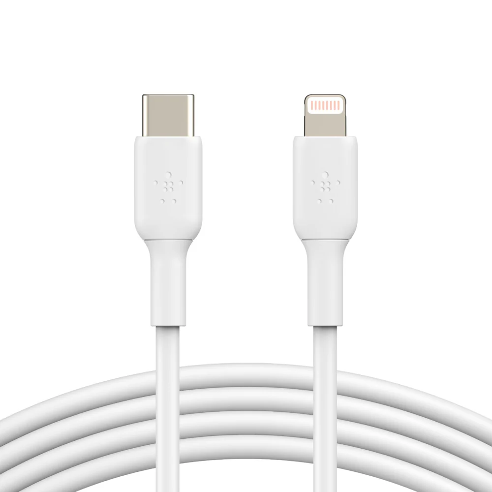 Cable de carga USB-C a Lightning BOOST↑CHARGE™ de Belkin - Blanco
