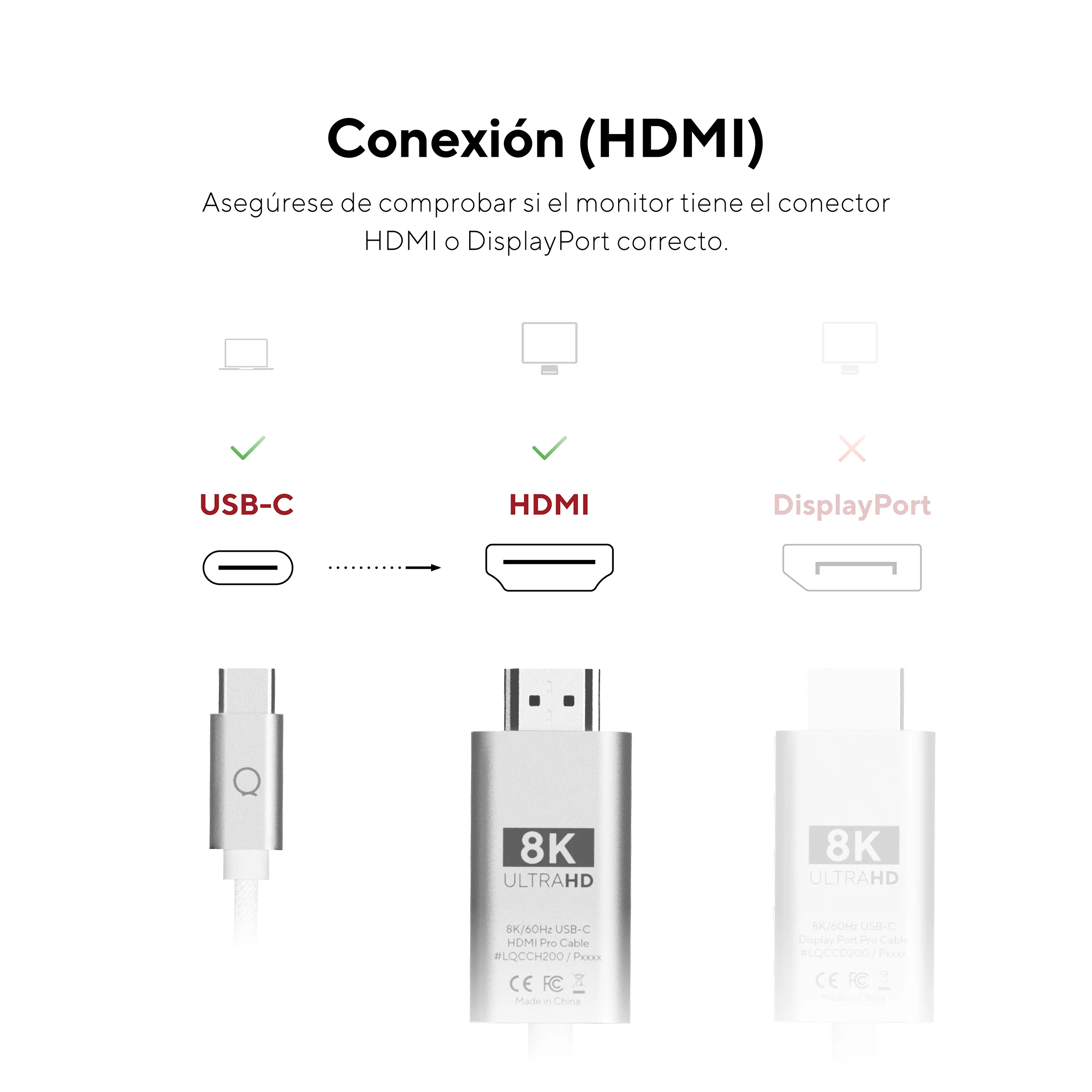 Cable de USB-C a HDMI 8K de LINQ - 2 m - Image 6