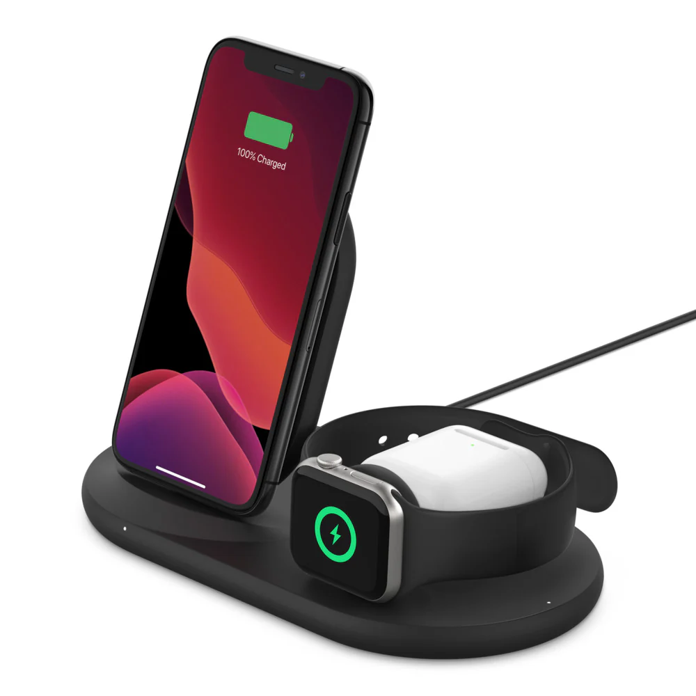 Cargador inalámbrico 3 en 1 BOOST↑CHARGE™ de Belkin - Negro - Image 3