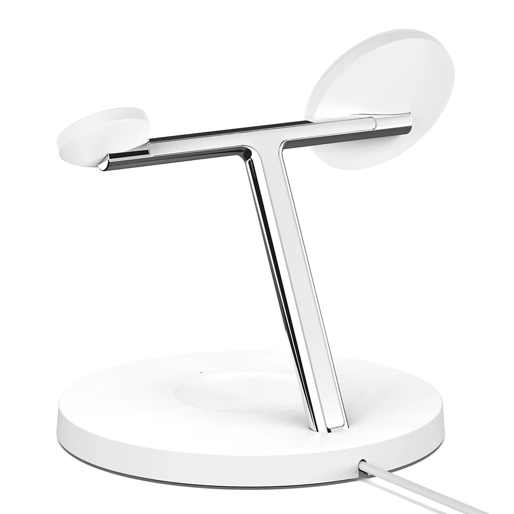 Cargador inalámbrico 3 en 1 de 15 W con tecnología MagSafe oficial BoostCharge Pro de Belkin - Blanco - Image 4