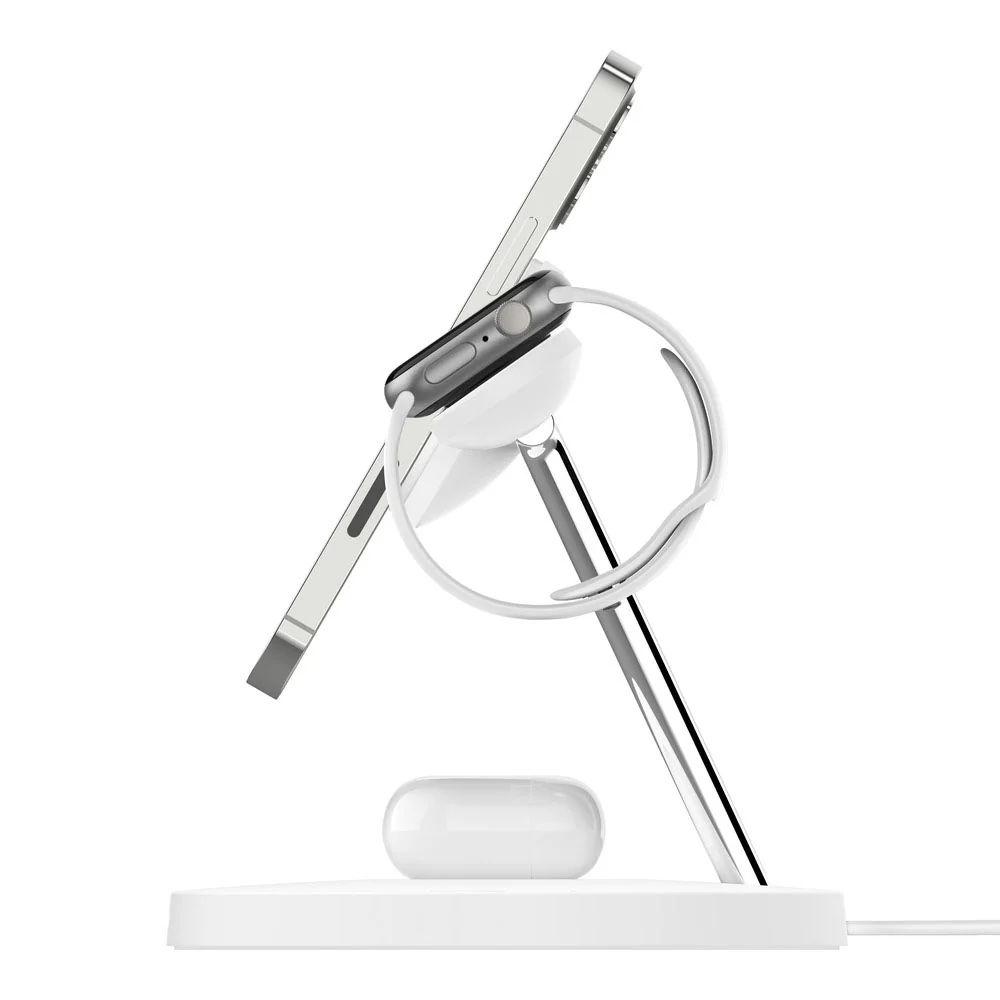 Cargador inalámbrico 3 en 1 con MagSafe de 15 W de Belkin - Blanco - Image 5