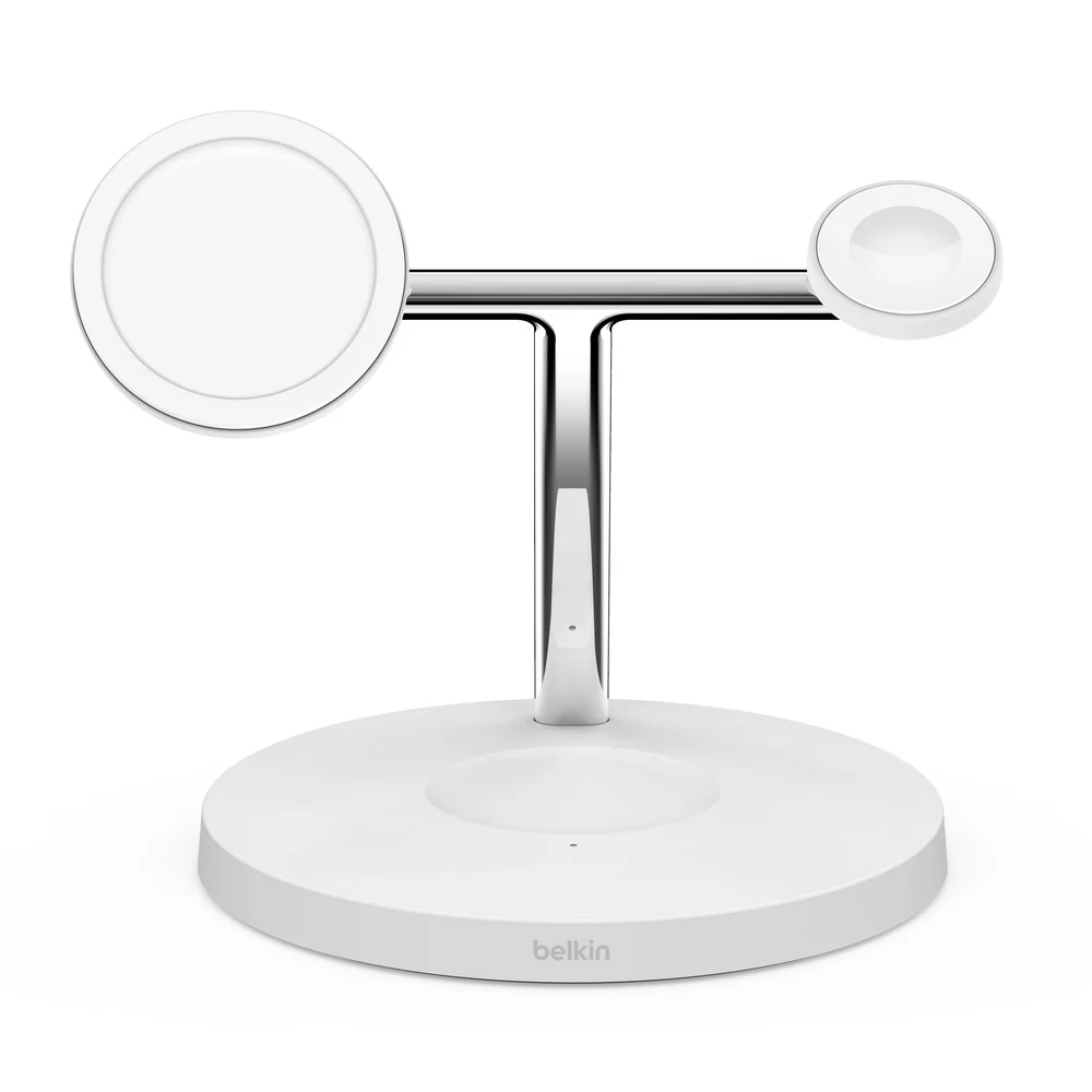 Cargador inalámbrico 3 en 1 con MagSafe de 15 W de Belkin - Blanco - Image 7