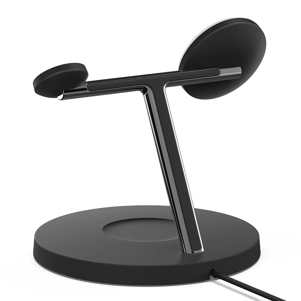 Cargador inalámbrico 3 en 1 de 15 W con tecnología MagSafe oficial BoostCharge Pro de Belkin - Negro - Image 4