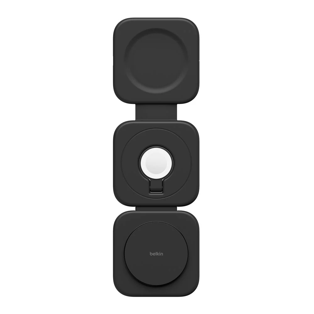 Cargador inalámbrico de viaje Qi2 de 15 W con soporte magnético 3 en 1 de Belkin - Image 4