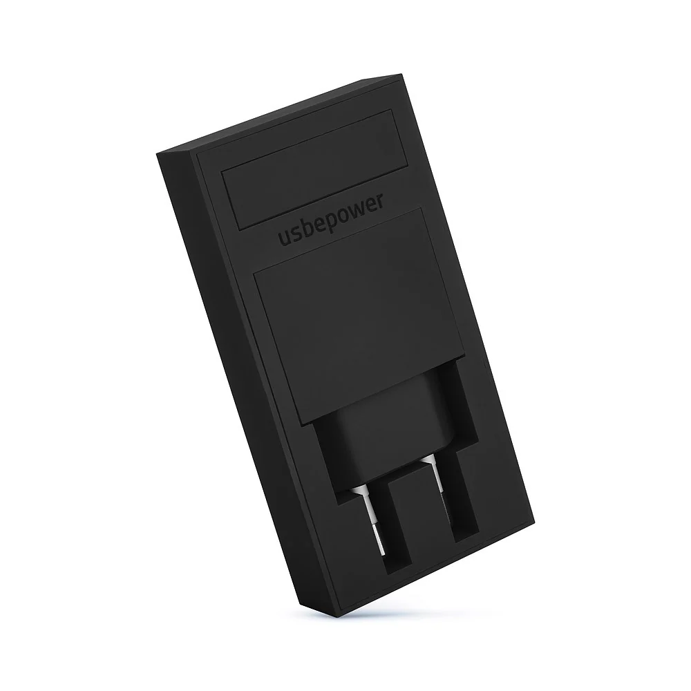 Cargador USB 2 en 1 Rock con soporte de UsbePower - Gris - Image 2