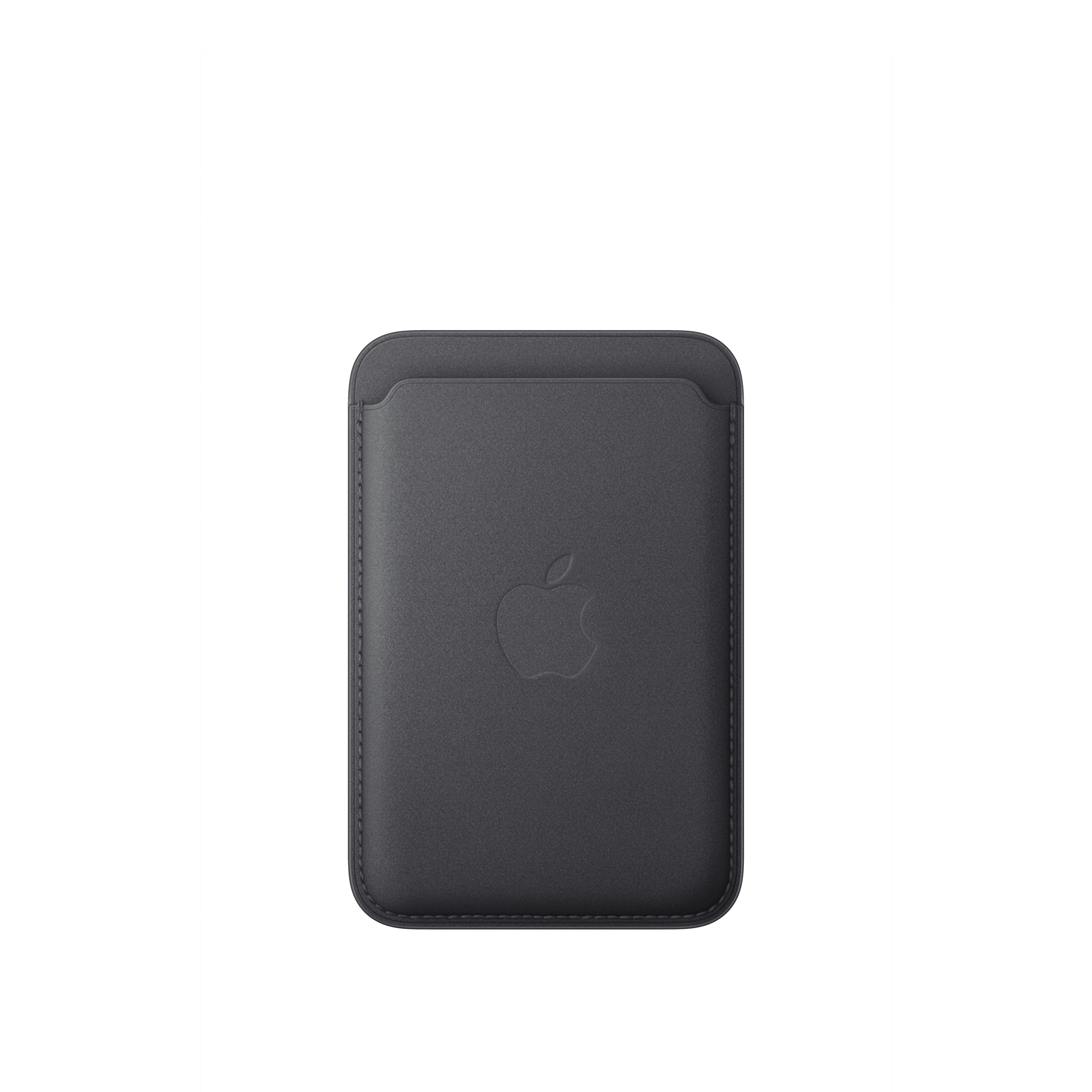 Cartera de trenzado fino con MagSafe para el iPhone - Negro