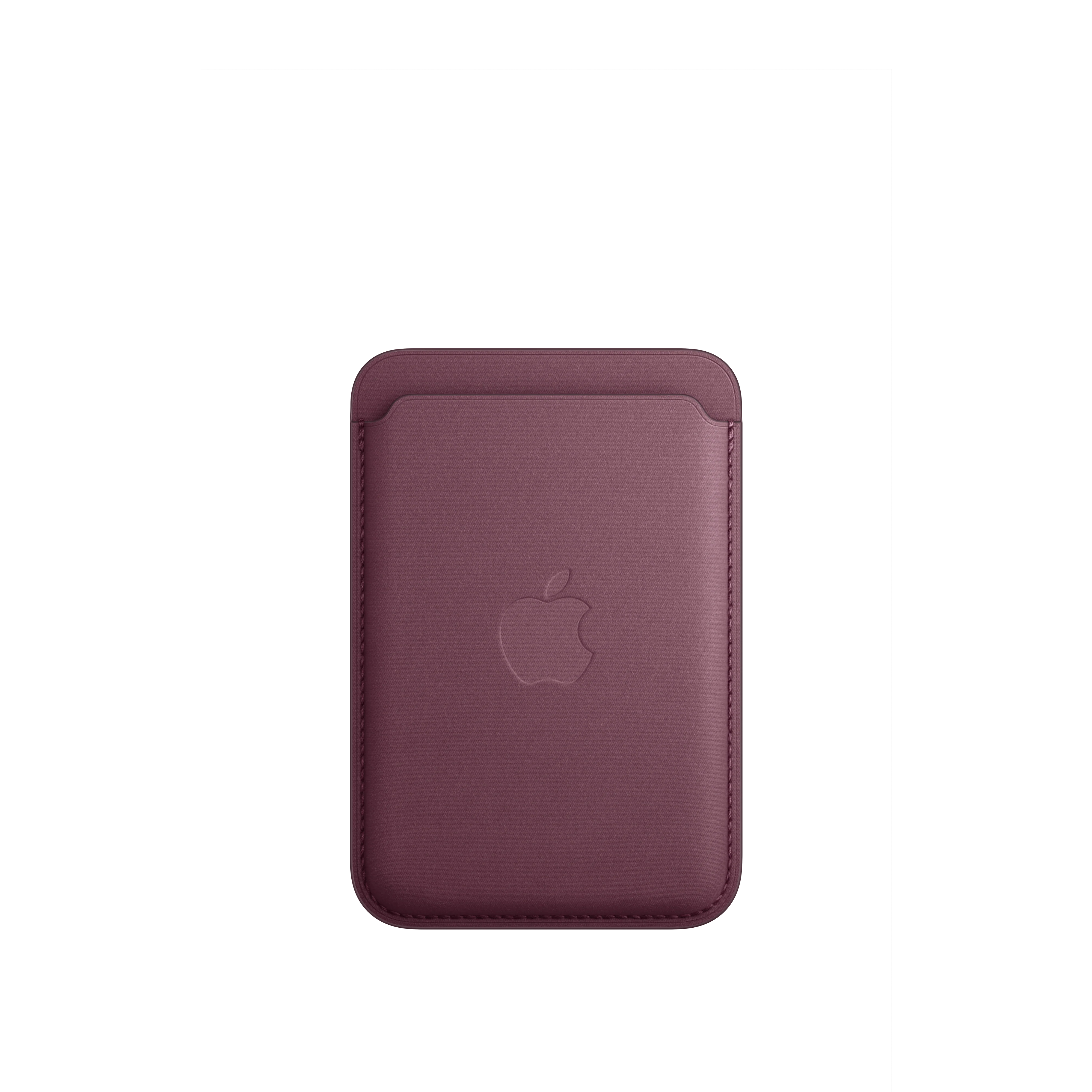 Cartera de trenzado fino con MagSafe para el iPhone - Rojo mora