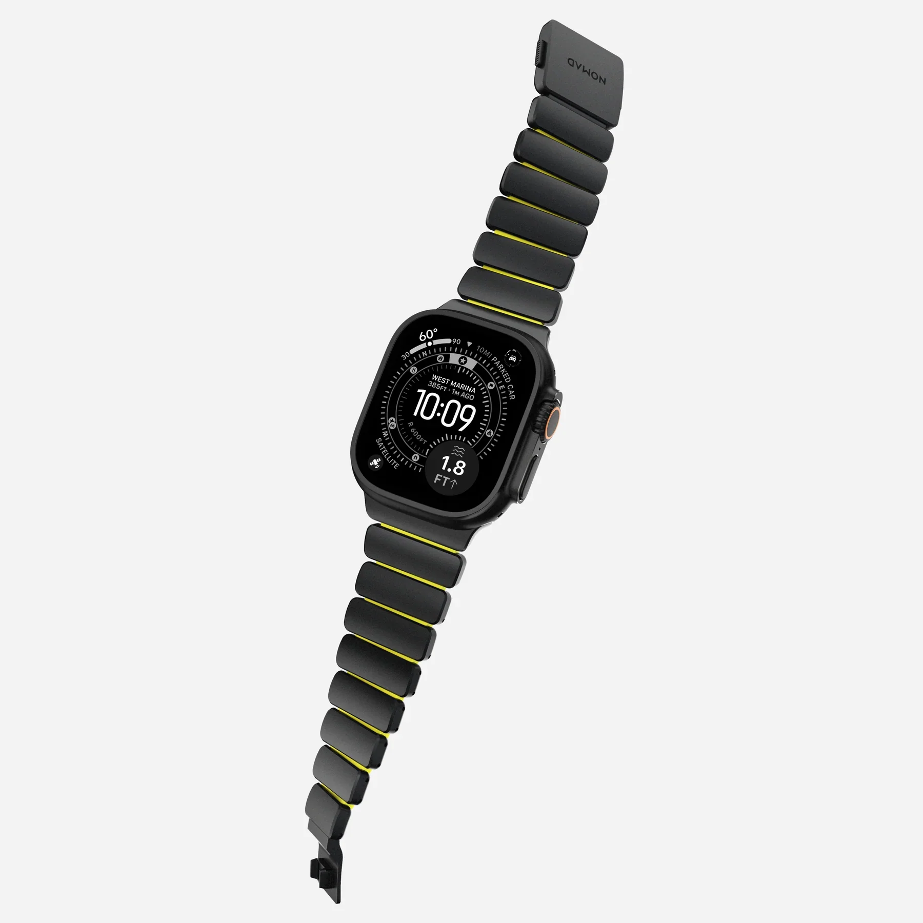 Correa para Apple Watch Ultra Stratos Titanio 45mm de Nomad - Titanio negro/Amarillo - Image 12
