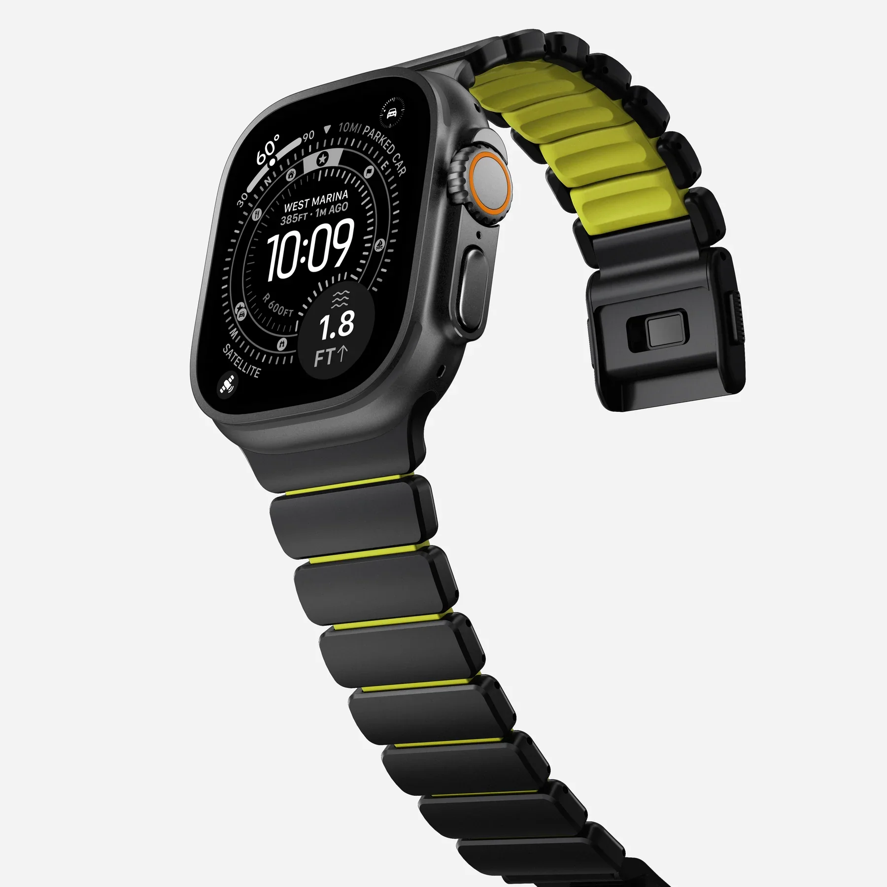 Correa para Apple Watch Ultra Stratos Titanio 45mm de Nomad - Titanio negro/Amarillo - Image 8