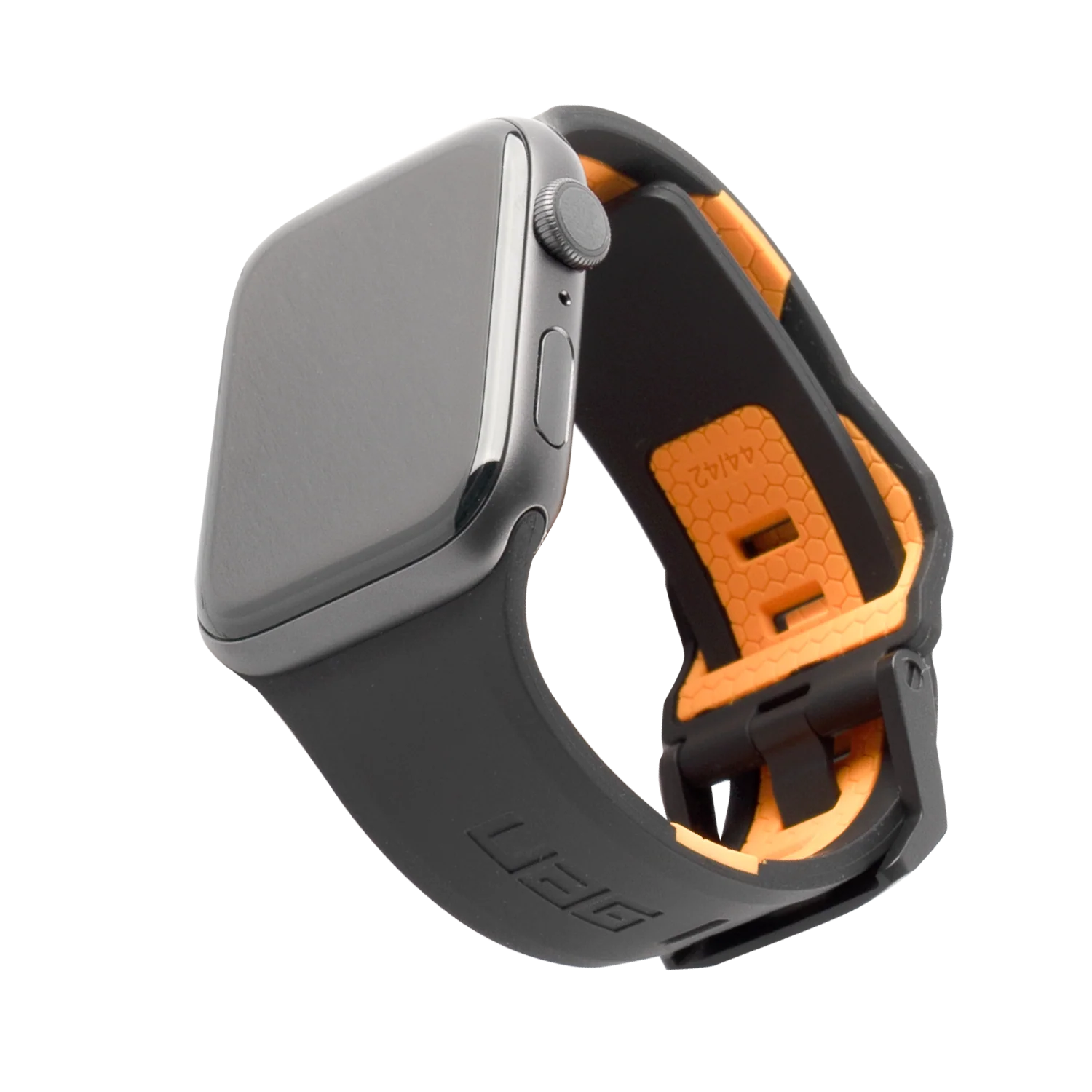 Correa para Apple Watch 42, 44 y 45 mm CIVILIAN de UAG - Negro/Naranja - Image 2