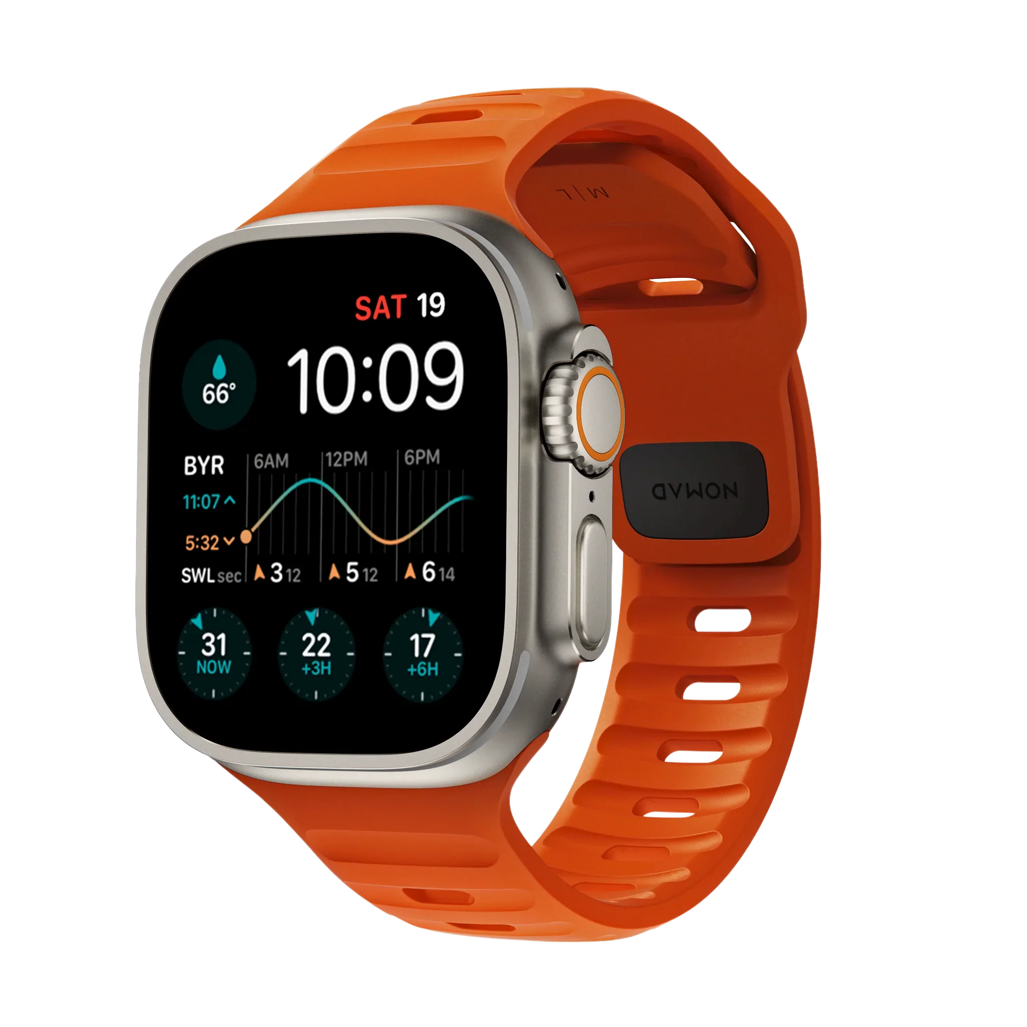 Correa deportiva para Apple Watch 44, 45, 46 y 49 mm de Nomad - Naranja