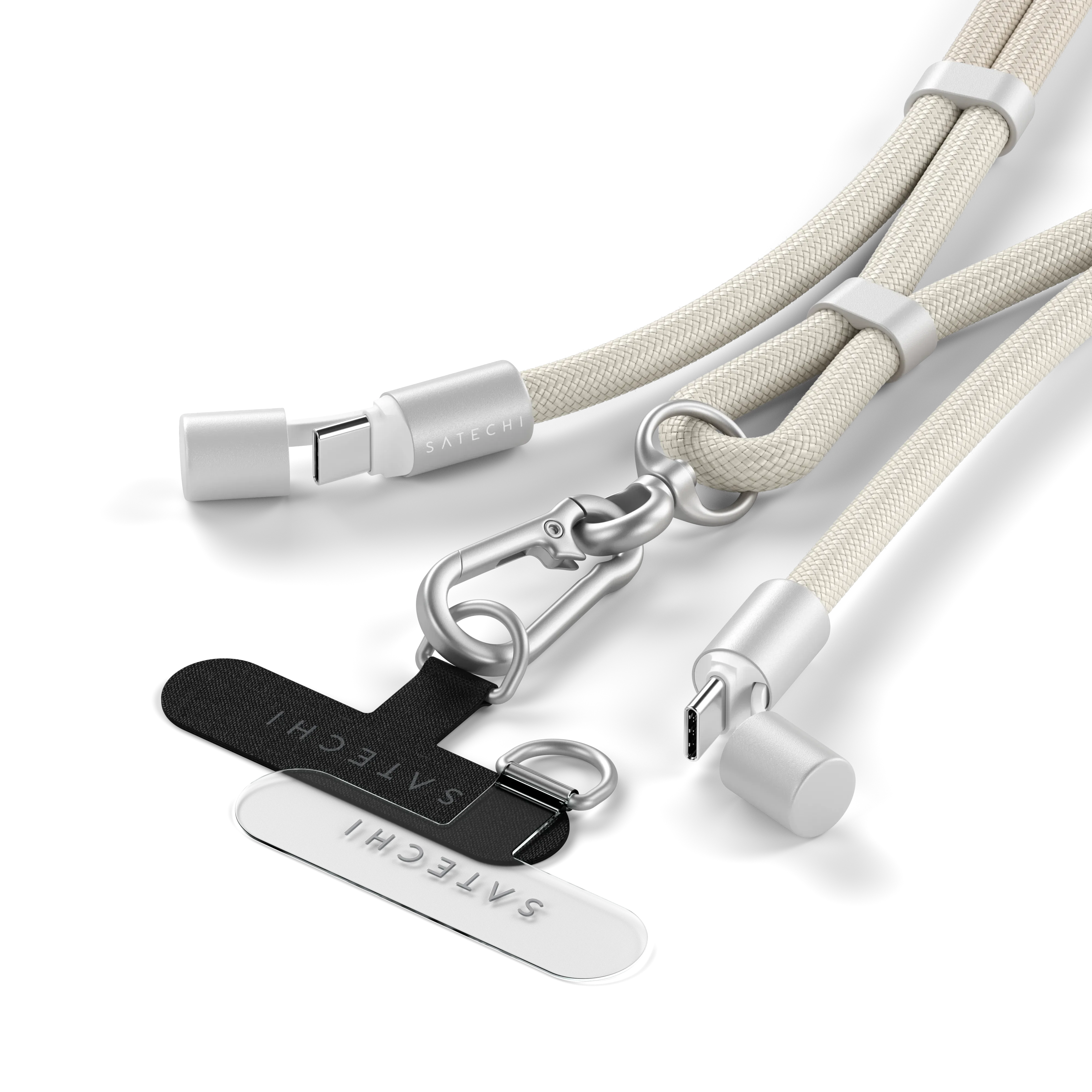 Correa para iPhone OntheGo™ Crossbody con cable USB-C de Satechi - Arena - Image 4