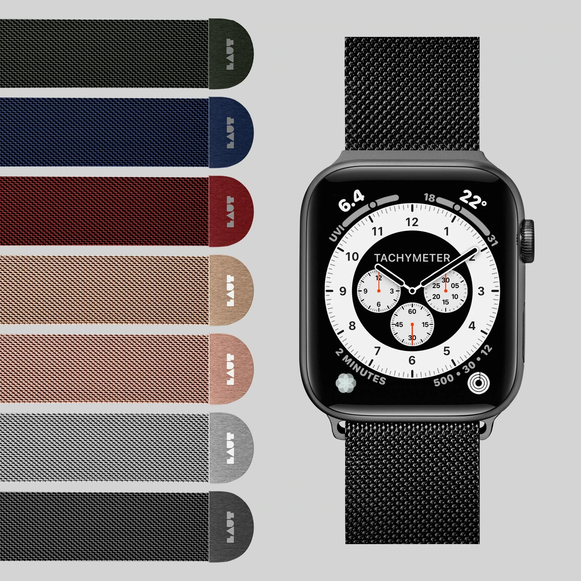 Correa Milanesa para Apple Watch de Laut - Apple Watch 42, 44 y 45 mm - Plata - Image 4