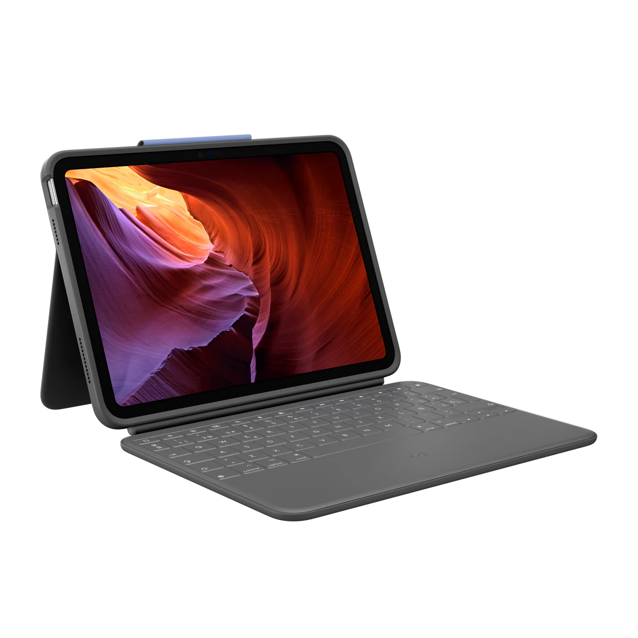 Funda con teclado para iPad (10.ª generación) Rugged Folio de Logitech - Grafito