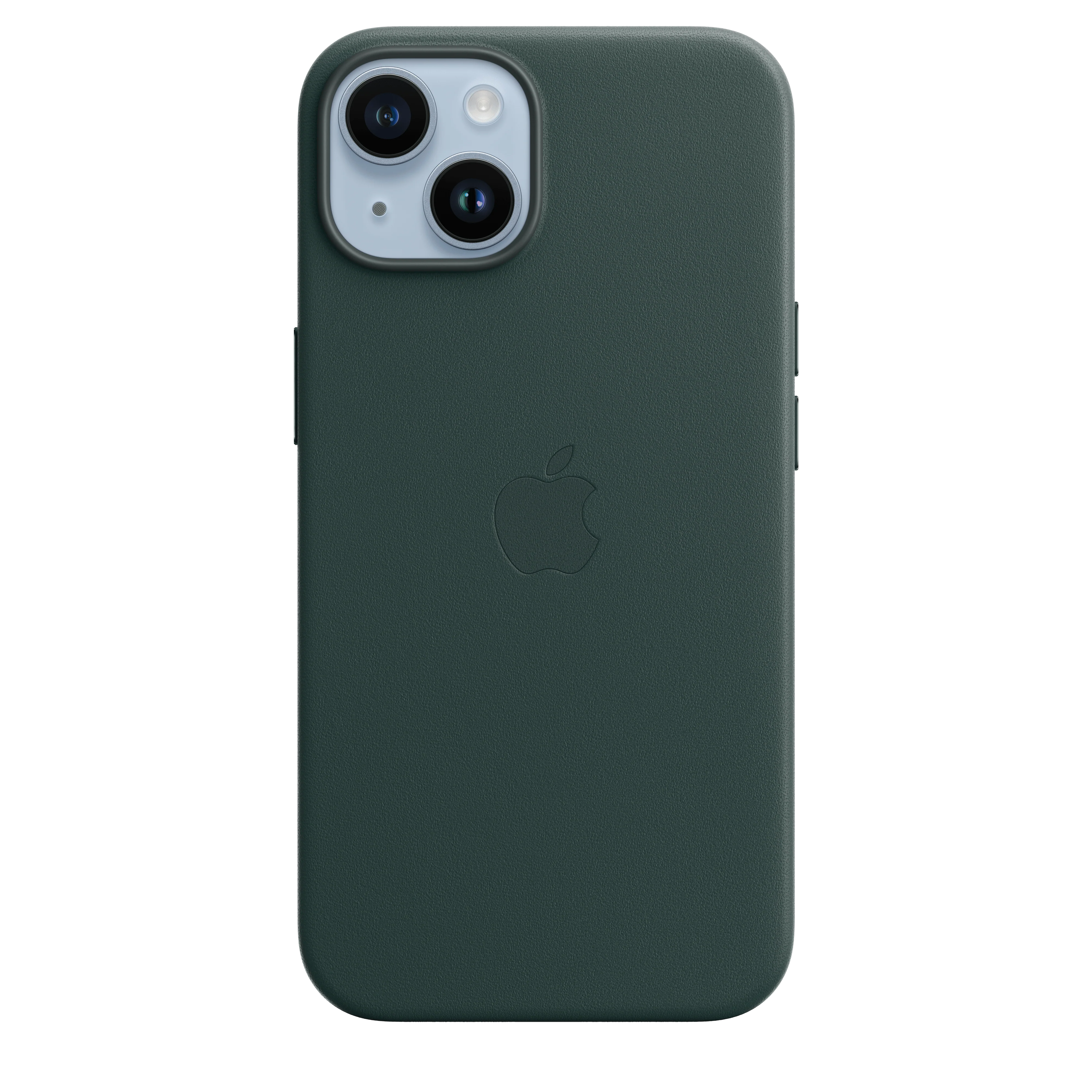Funda para iPhone 14 de piel con MagSafe - Verde bosque
