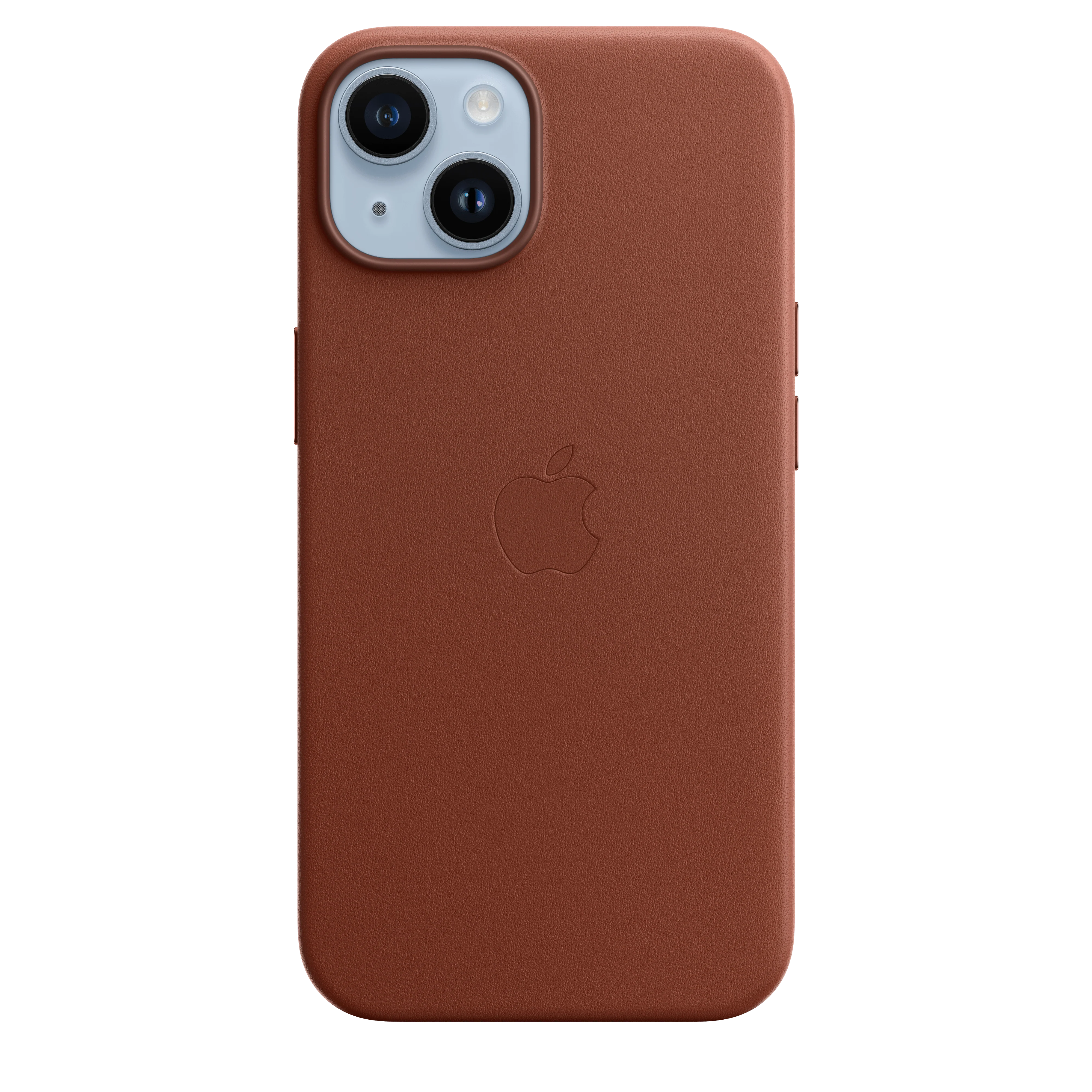 Funda para iPhone 14 de piel con MagSafe - Ocre oscuro