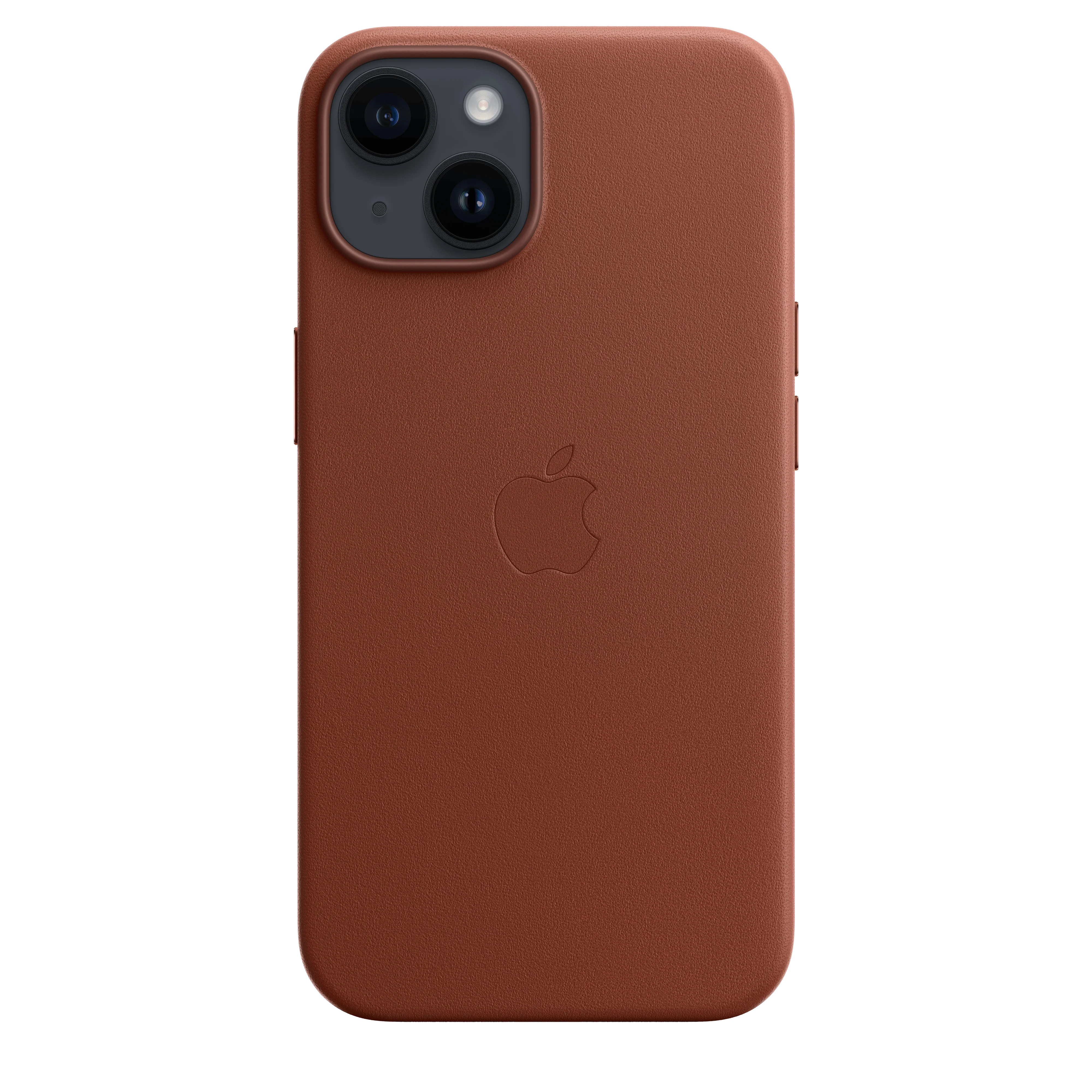 Funda para iPhone 14 de piel con MagSafe - Ocre oscuro - Image 3