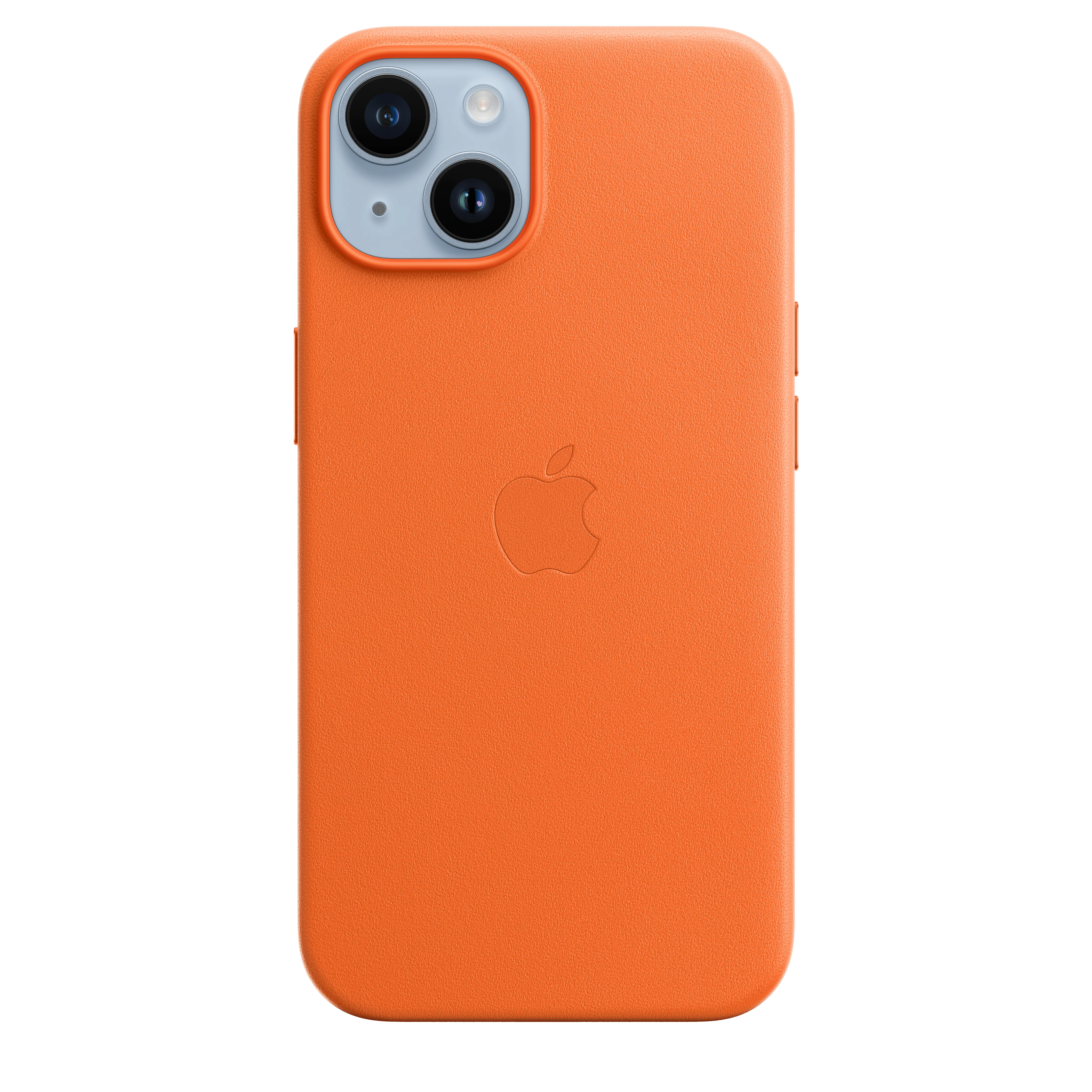 Funda para iPhone 14 de piel con MagSafe - Naranja