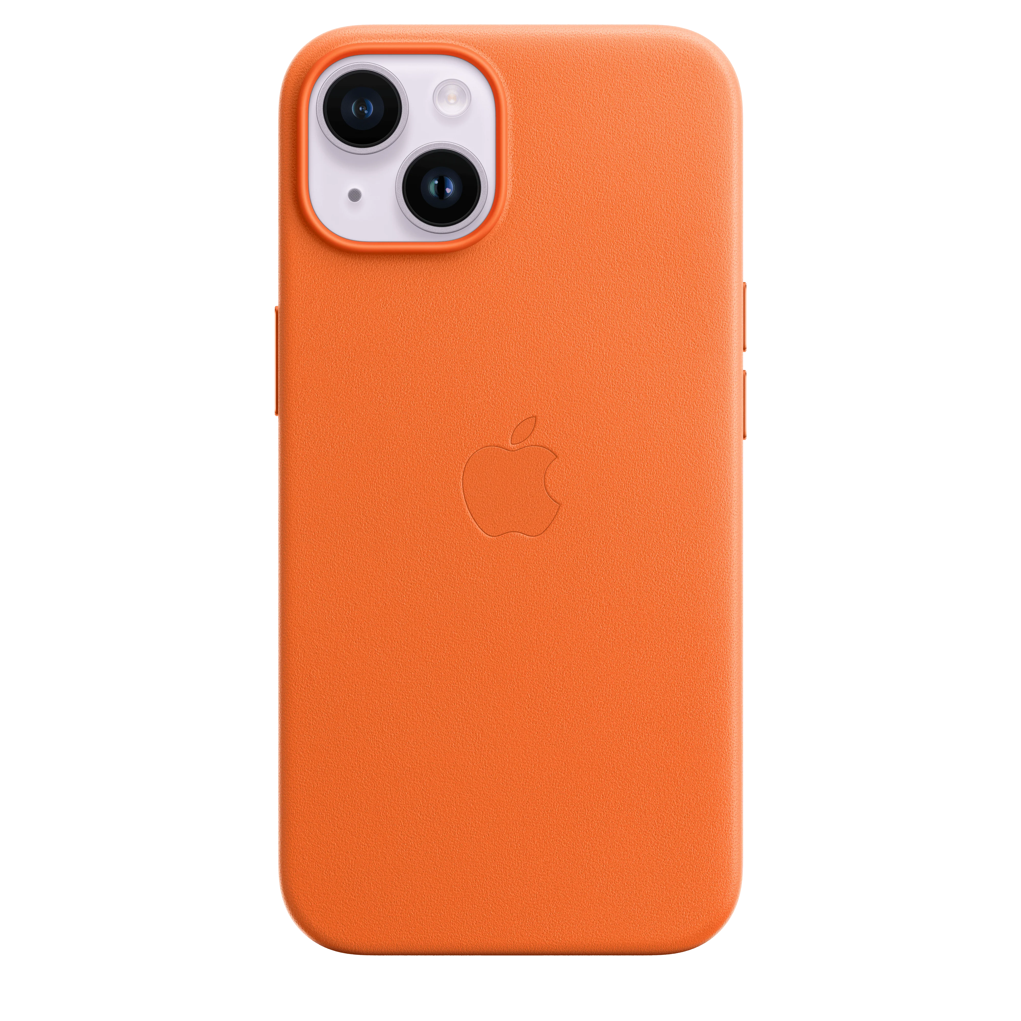 Funda para iPhone 14 de piel con MagSafe - Naranja - Image 2