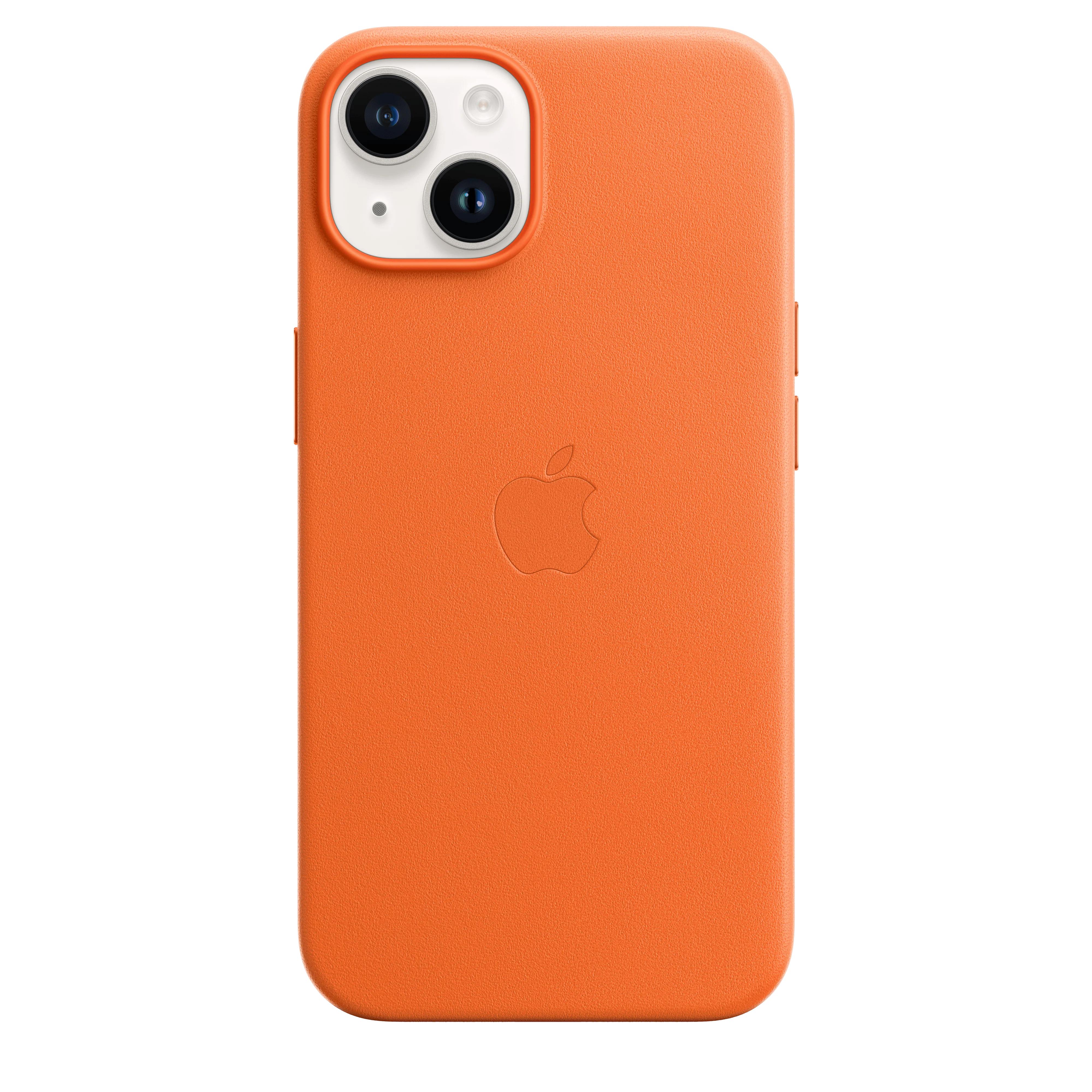 Funda para iPhone 14 de piel con MagSafe - Naranja - Image 4