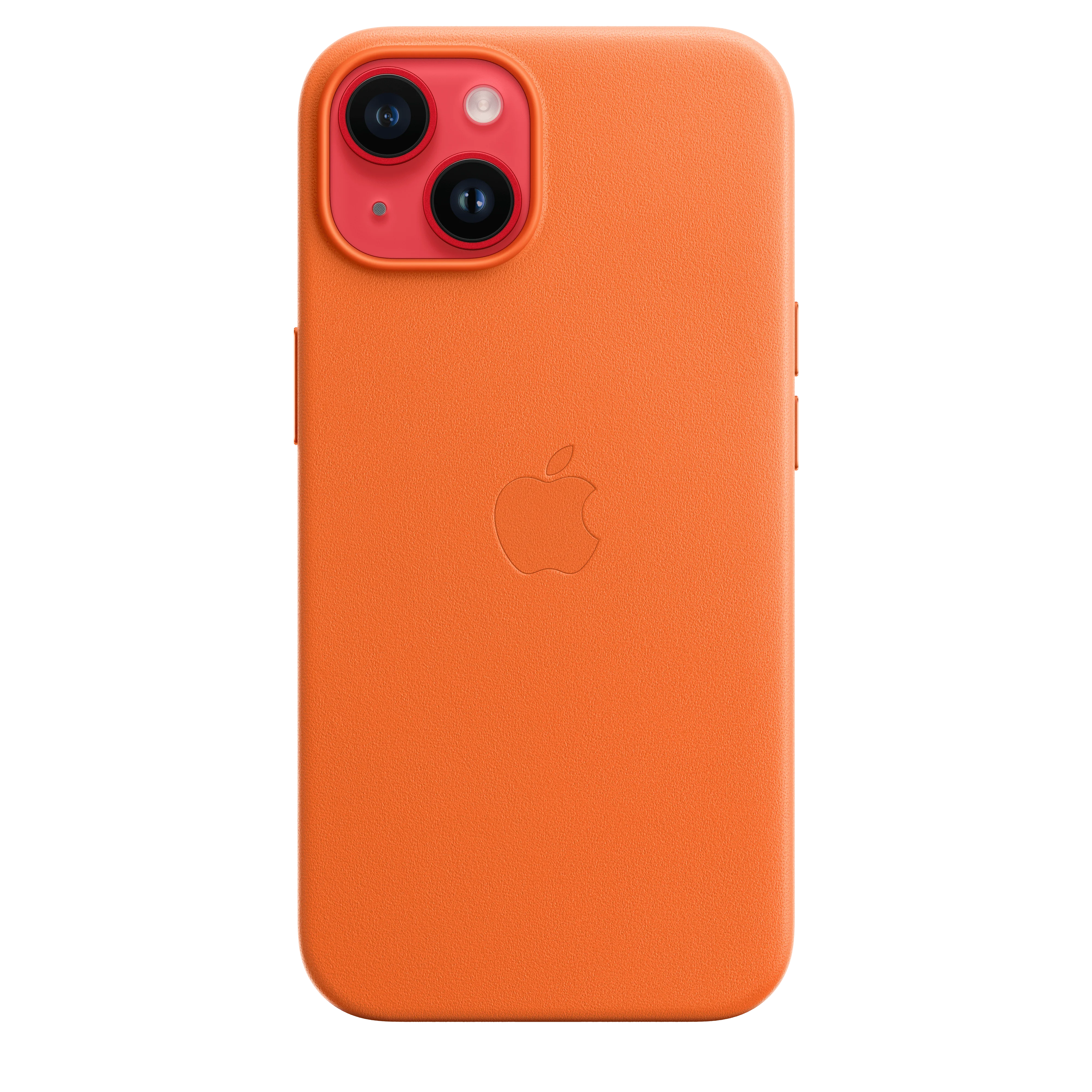 Funda para iPhone 14 de piel con MagSafe - Naranja - Image 5