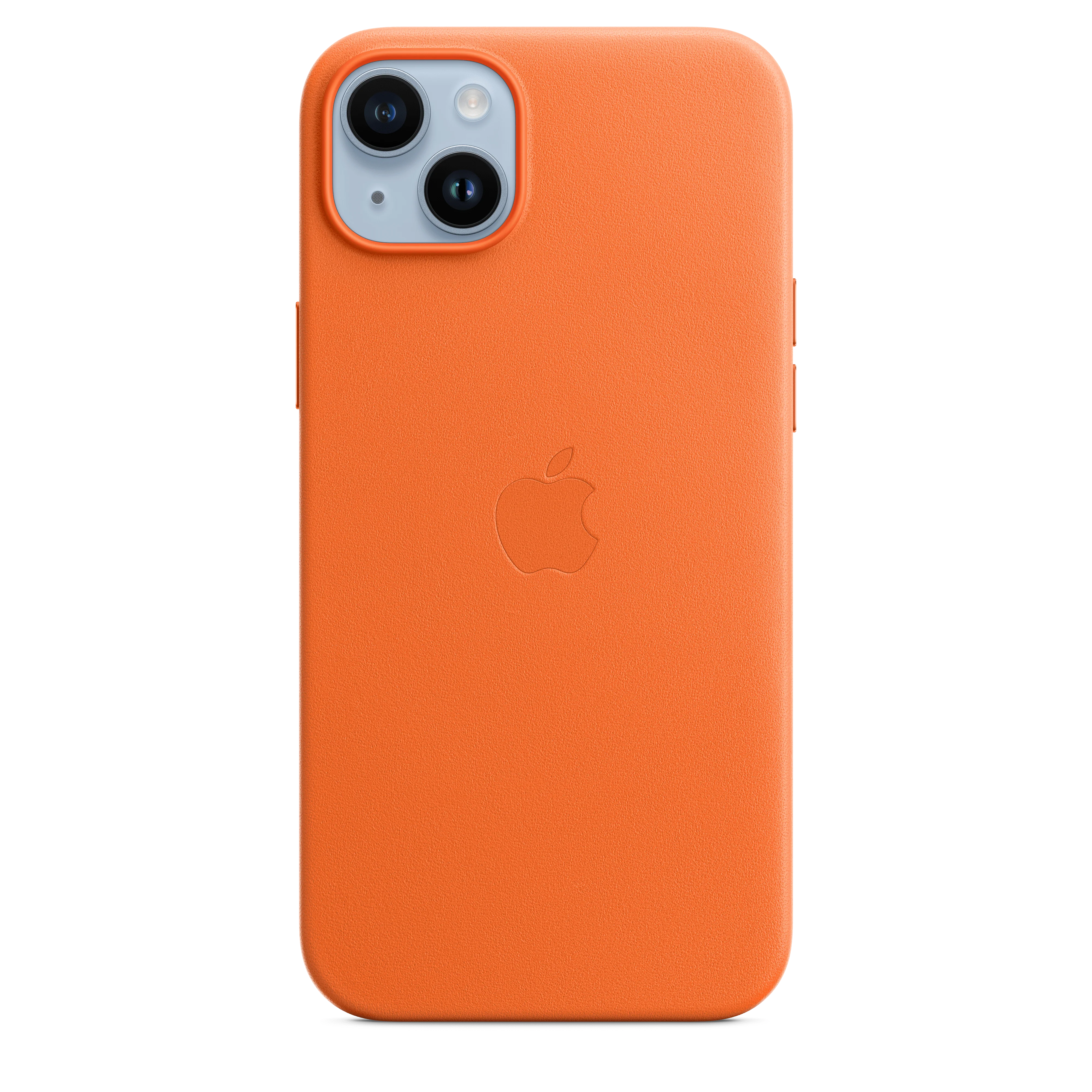 Funda para iPhone 14 Plus de piel con MagSafe - Naranja