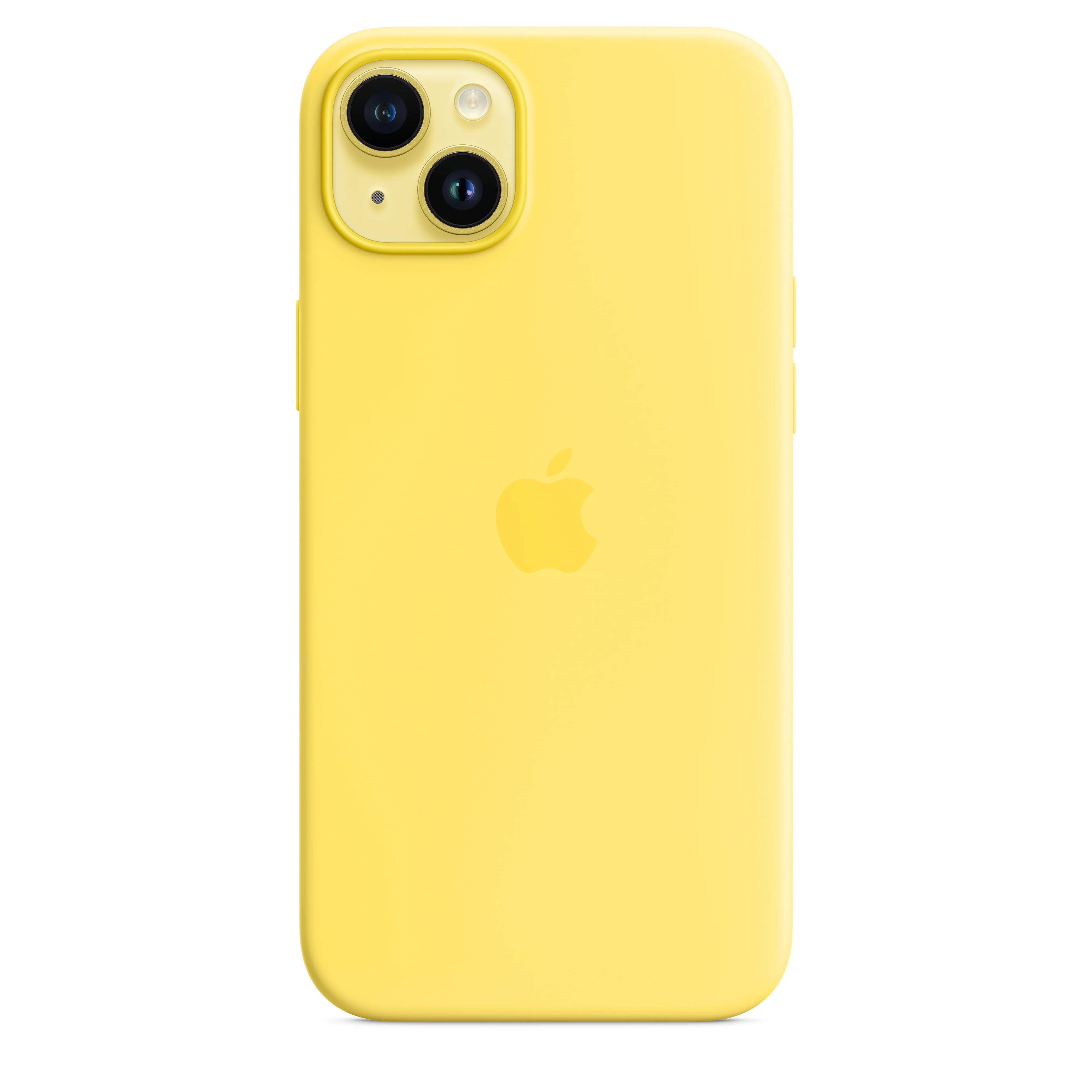 Funda para iPhone 14 Plus de silicona con MagSafe - Amarillo canario - Image 3